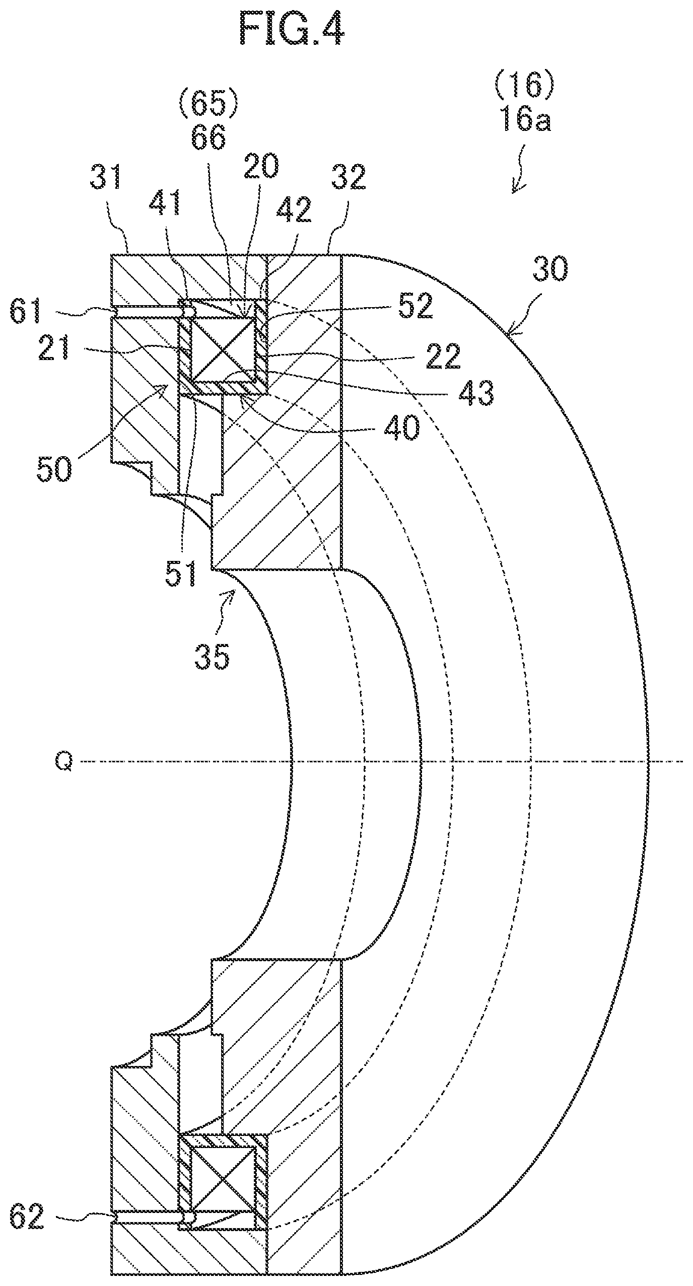 Patent US12480547 Figure 4 – Thrust magnetic bearing with cooling structure