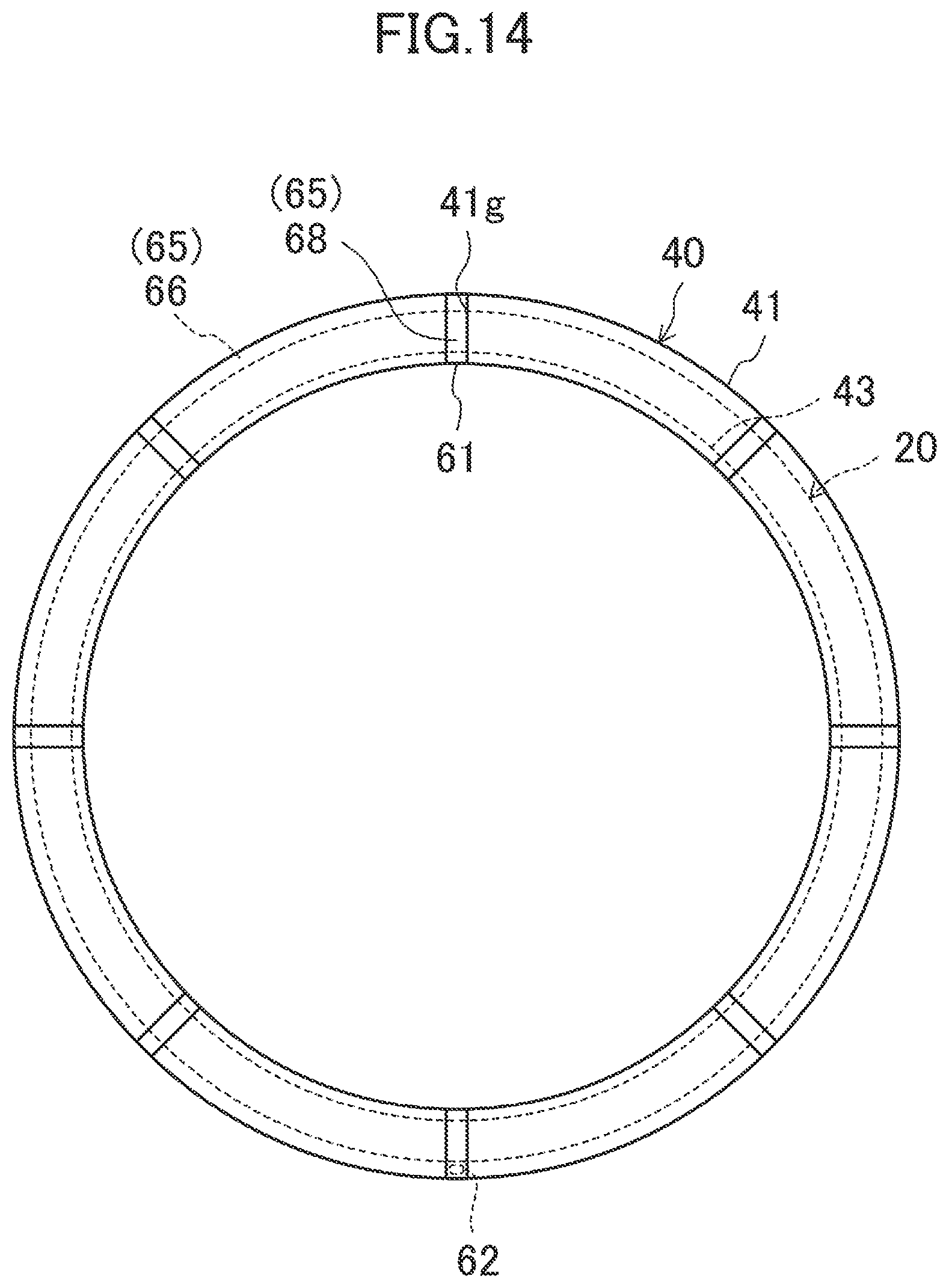 Patent US12480547 Figure 14 – Thrust magnetic bearing with cooling structure