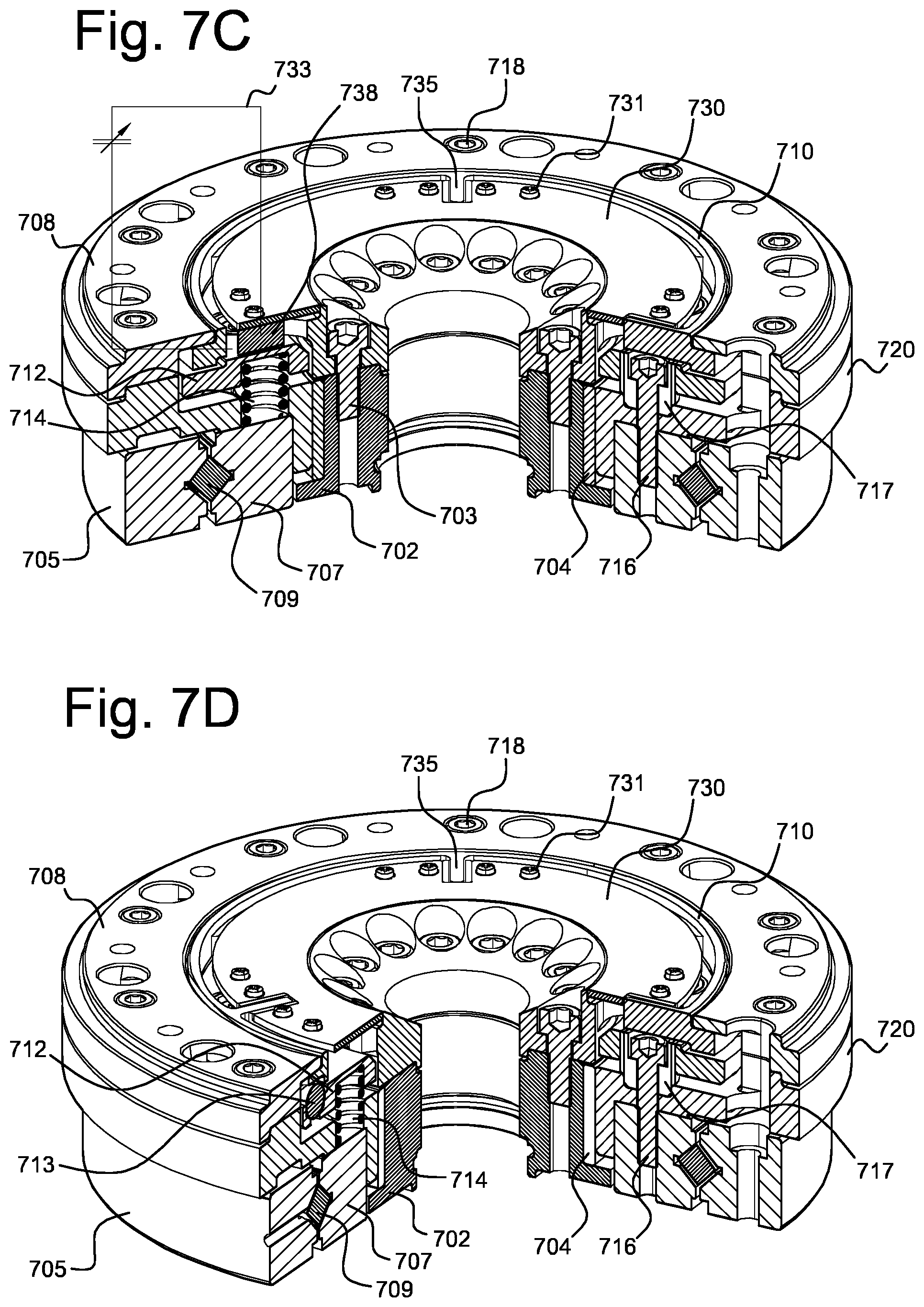 Patent US12480550 Figure 8 – Overload clutch with joint torque and disengagement sensing