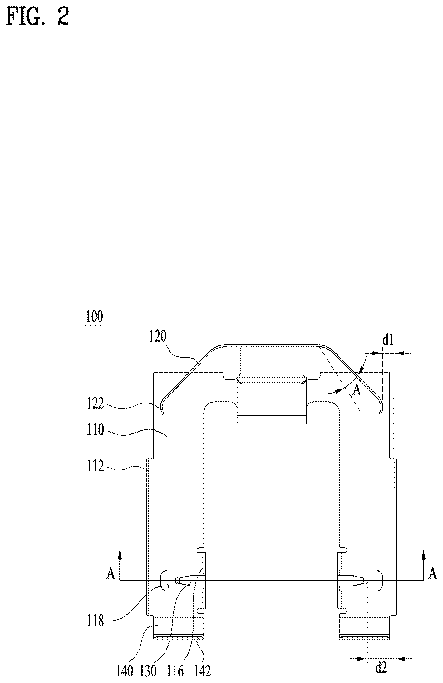 Patent US12480551 Figure 2 – Pad liner for brake caliper, brake caliper equipped with pad liner, and method for assembling the same