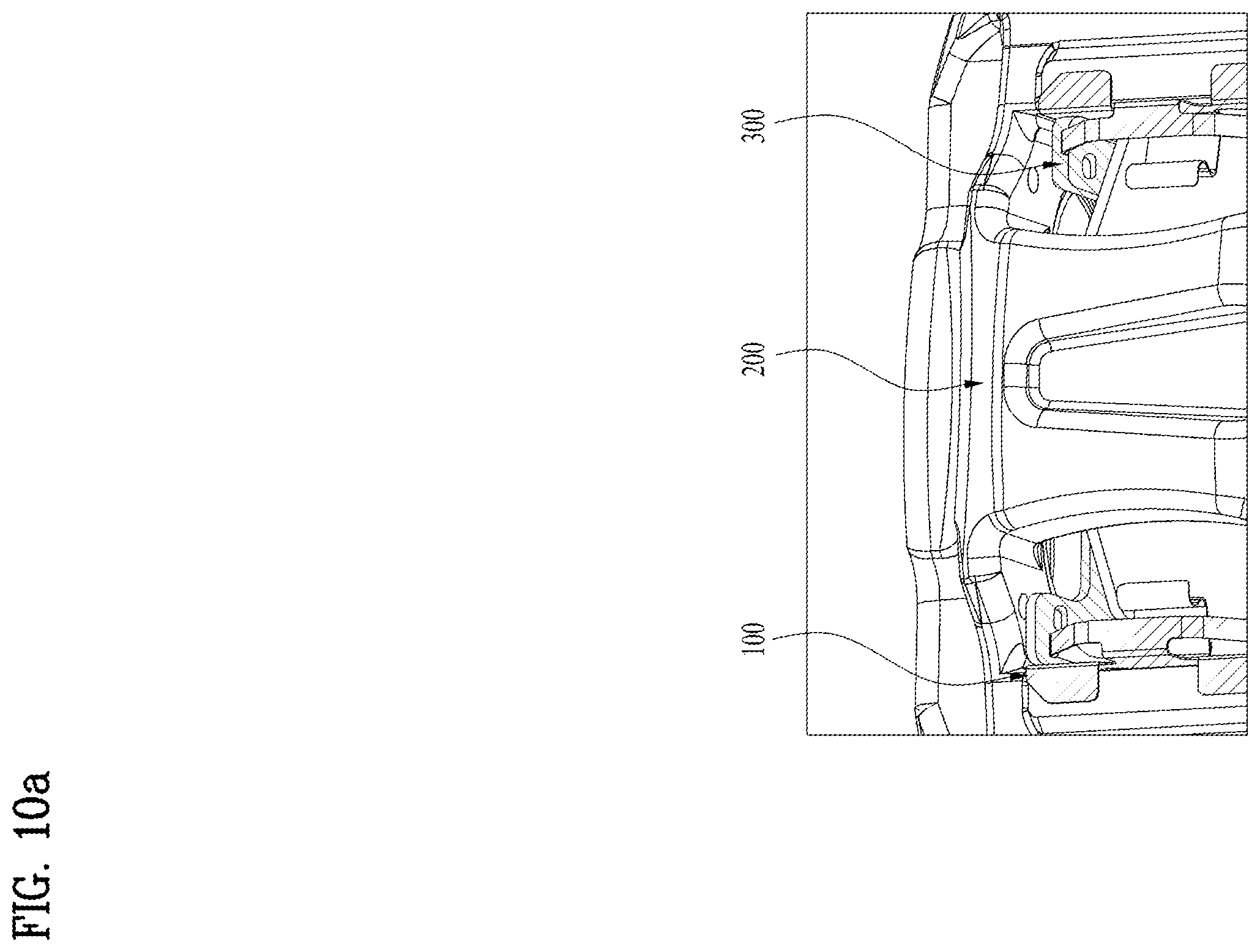 Patent US12480551 Figure 10 – Pad liner for brake caliper, brake caliper equipped with pad liner, and method for assembling the same