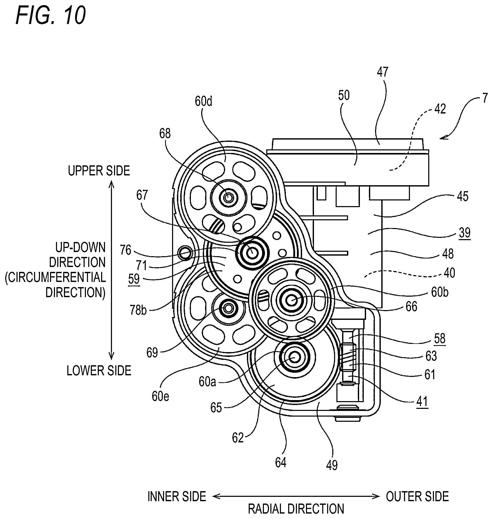 Patent US12480552 Figure 10 – Non-excited operation type brake for brake device and disc brake device