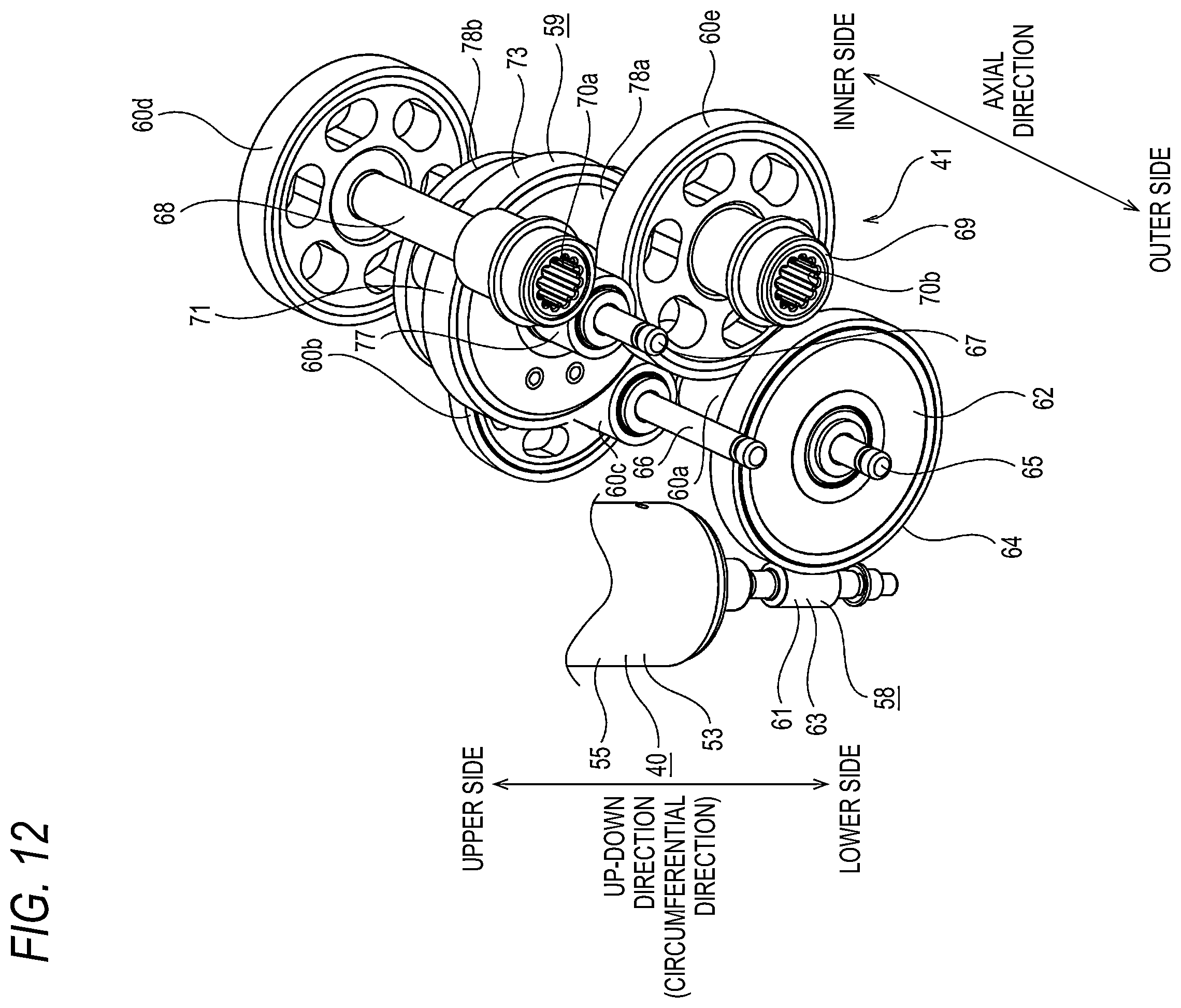 Patent US12480552 Figure 12 – Non-excited operation type brake for brake device and disc brake device