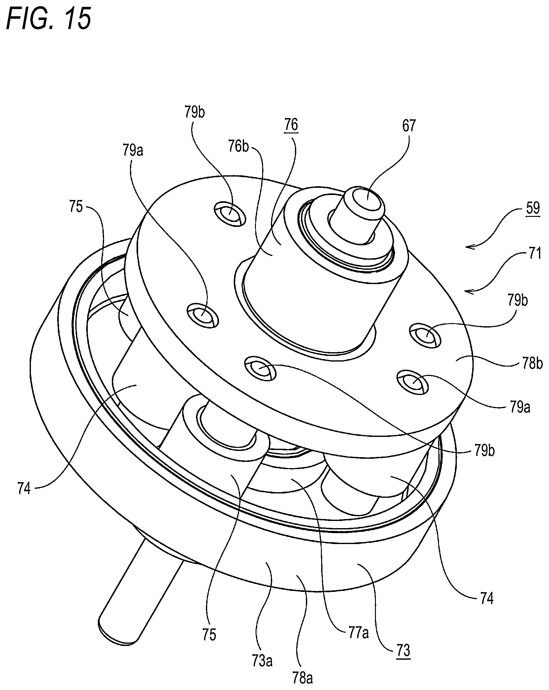 Patent US12480552 Figure 15 – Non-excited operation type brake for brake device and disc brake device