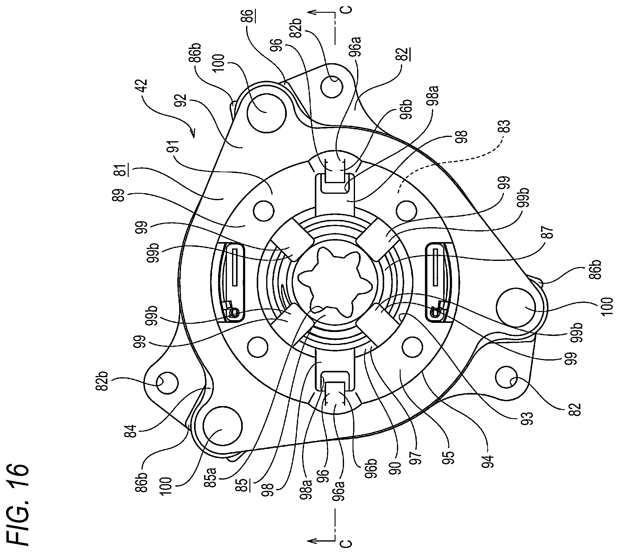 Patent US12480552 Figure 16 – Non-excited operation type brake for brake device and disc brake device