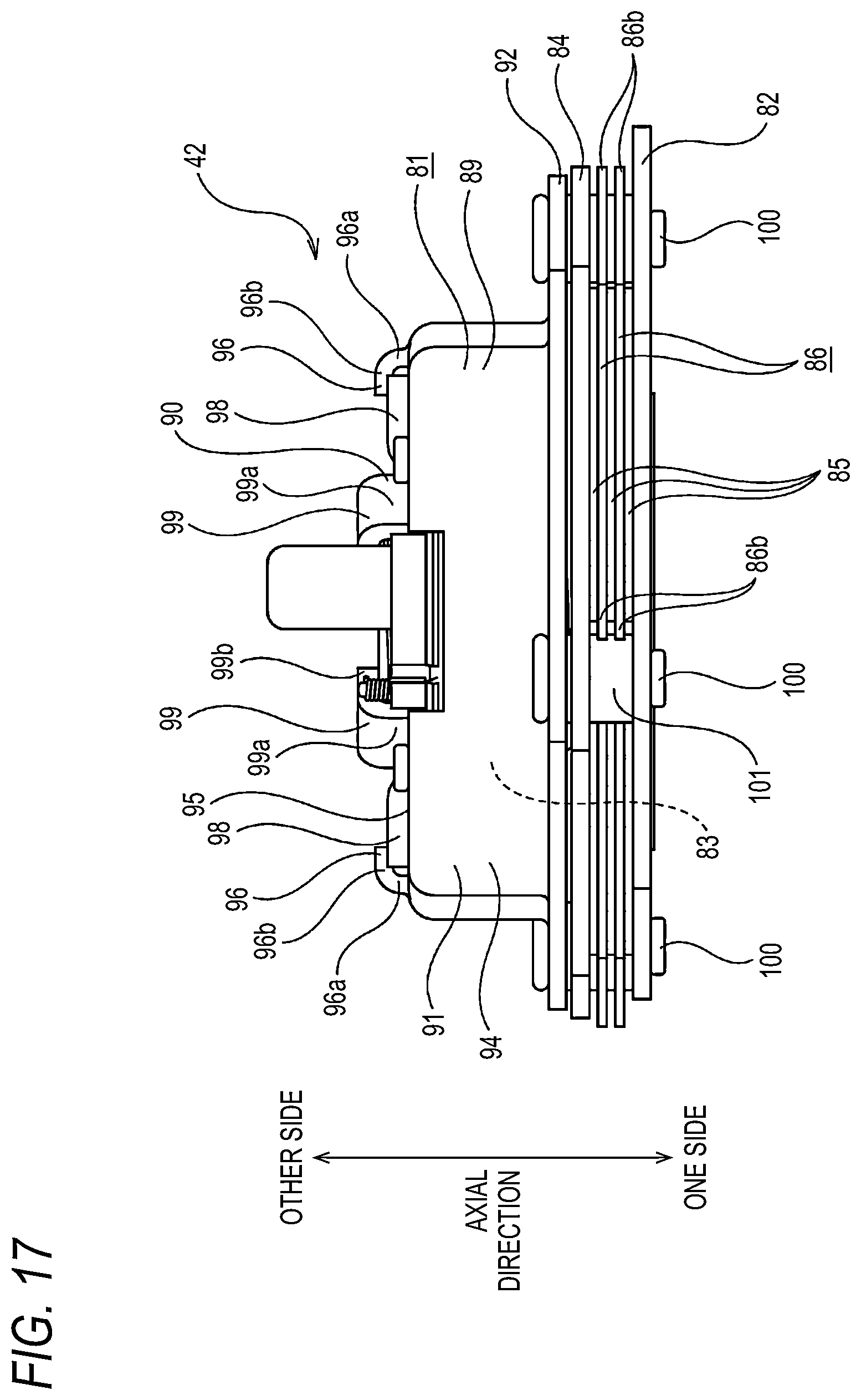 Patent US12480552 Figure 17 – Non-excited operation type brake for brake device and disc brake device