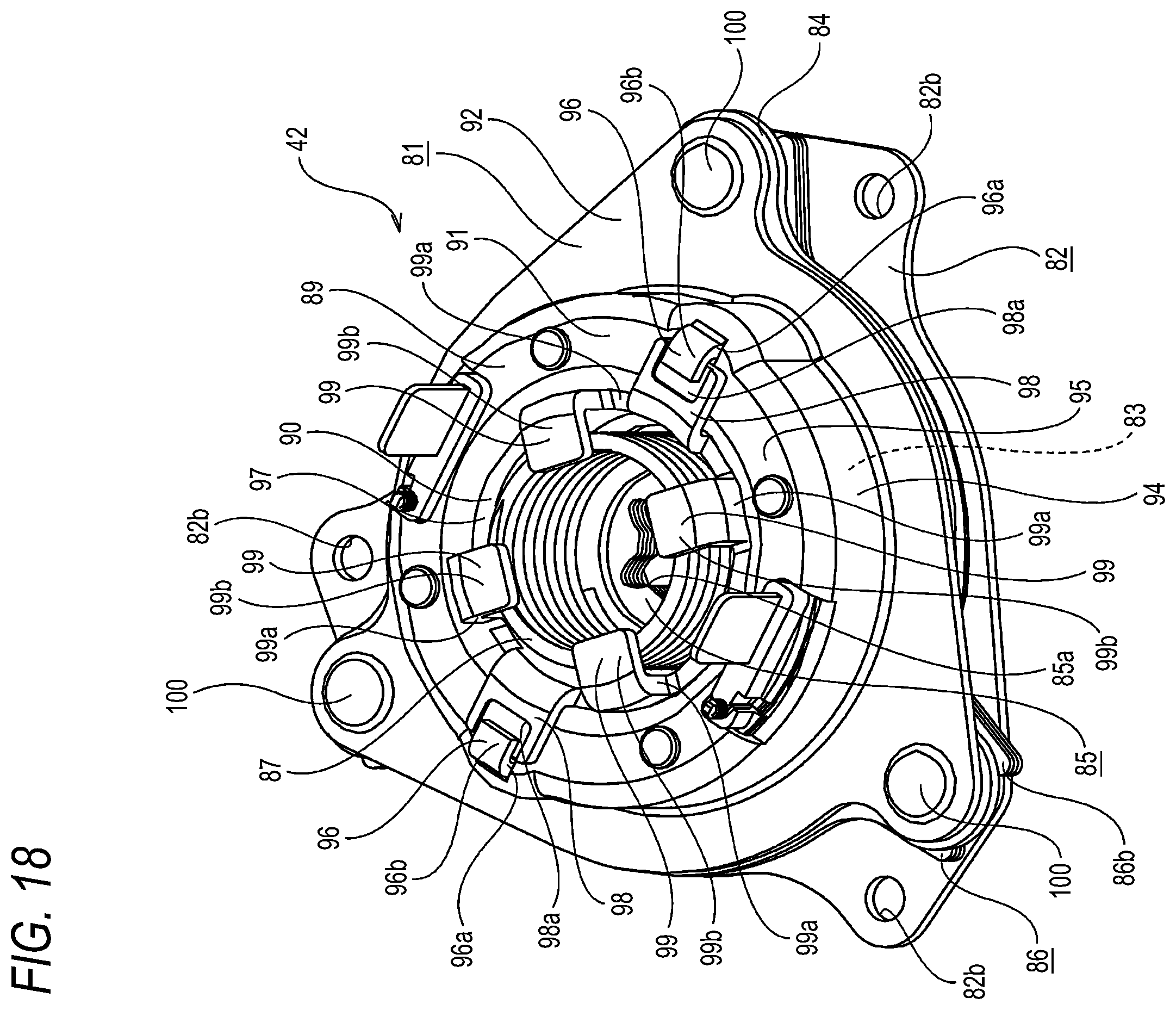 Patent US12480552 Figure 18 – Non-excited operation type brake for brake device and disc brake device