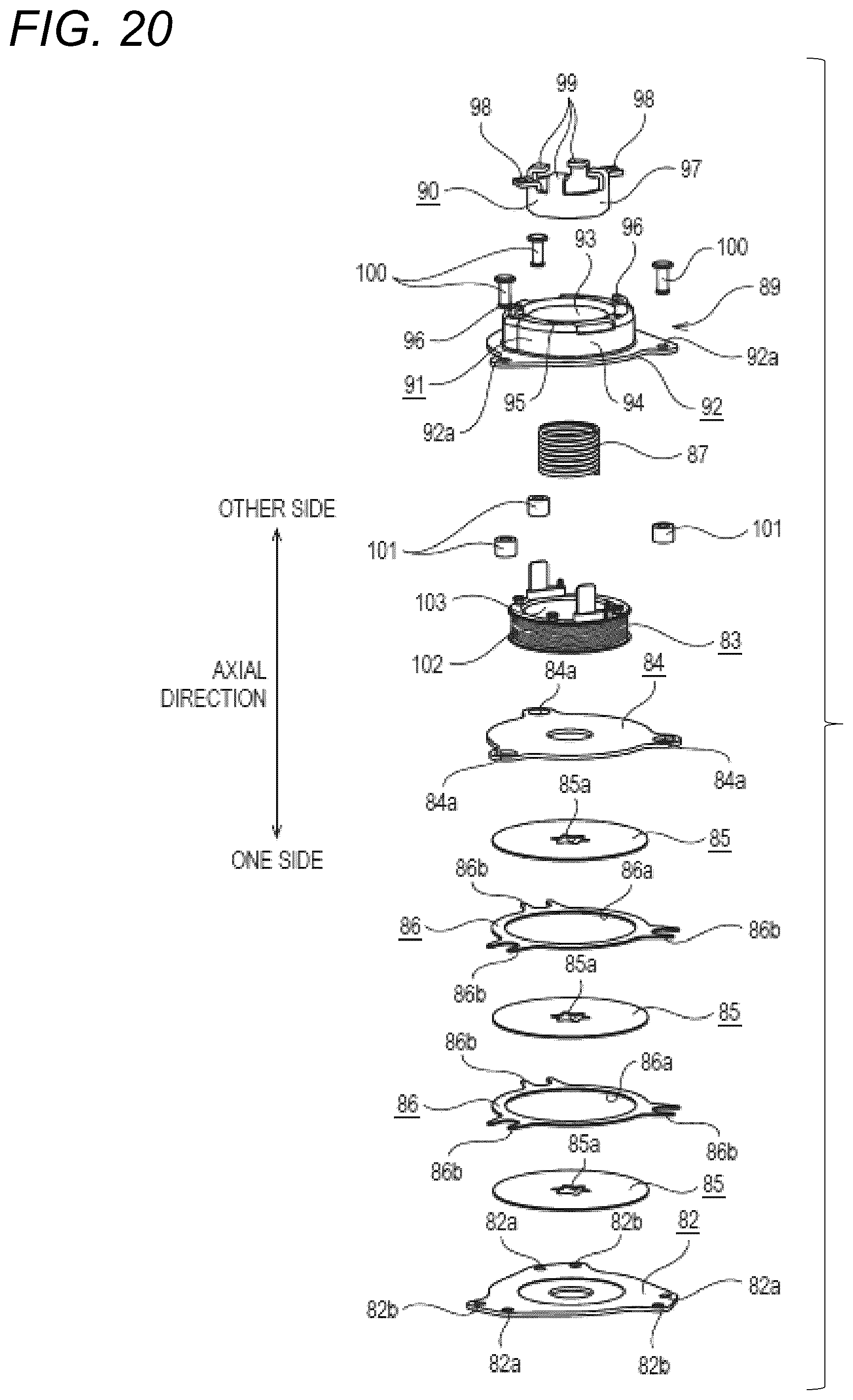 Patent US12480552 Figure 20 – Non-excited operation type brake for brake device and disc brake device