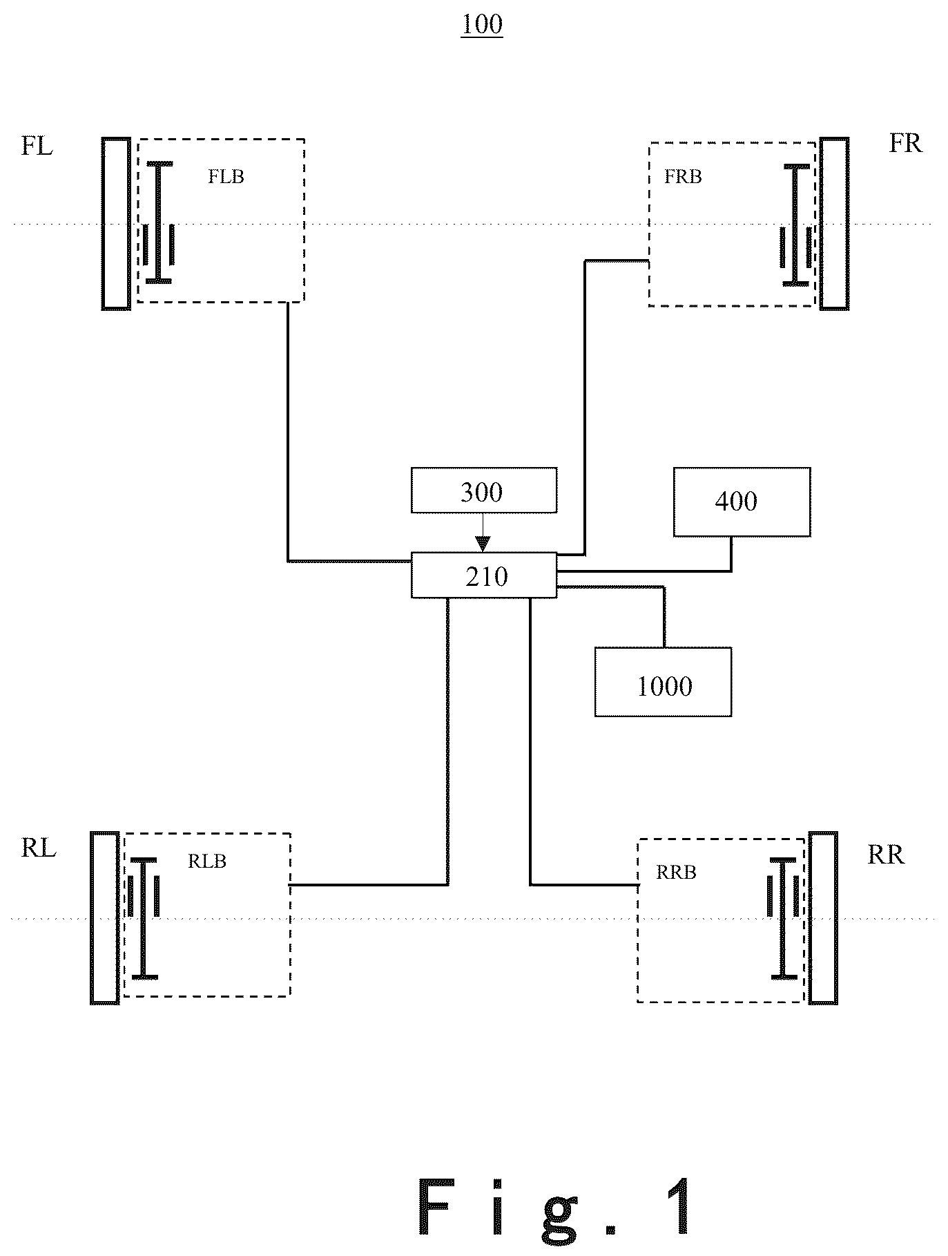 Patent US12480553 Figure 1 – System and method for monitoring wear of braking frictional pad of motor vehicle