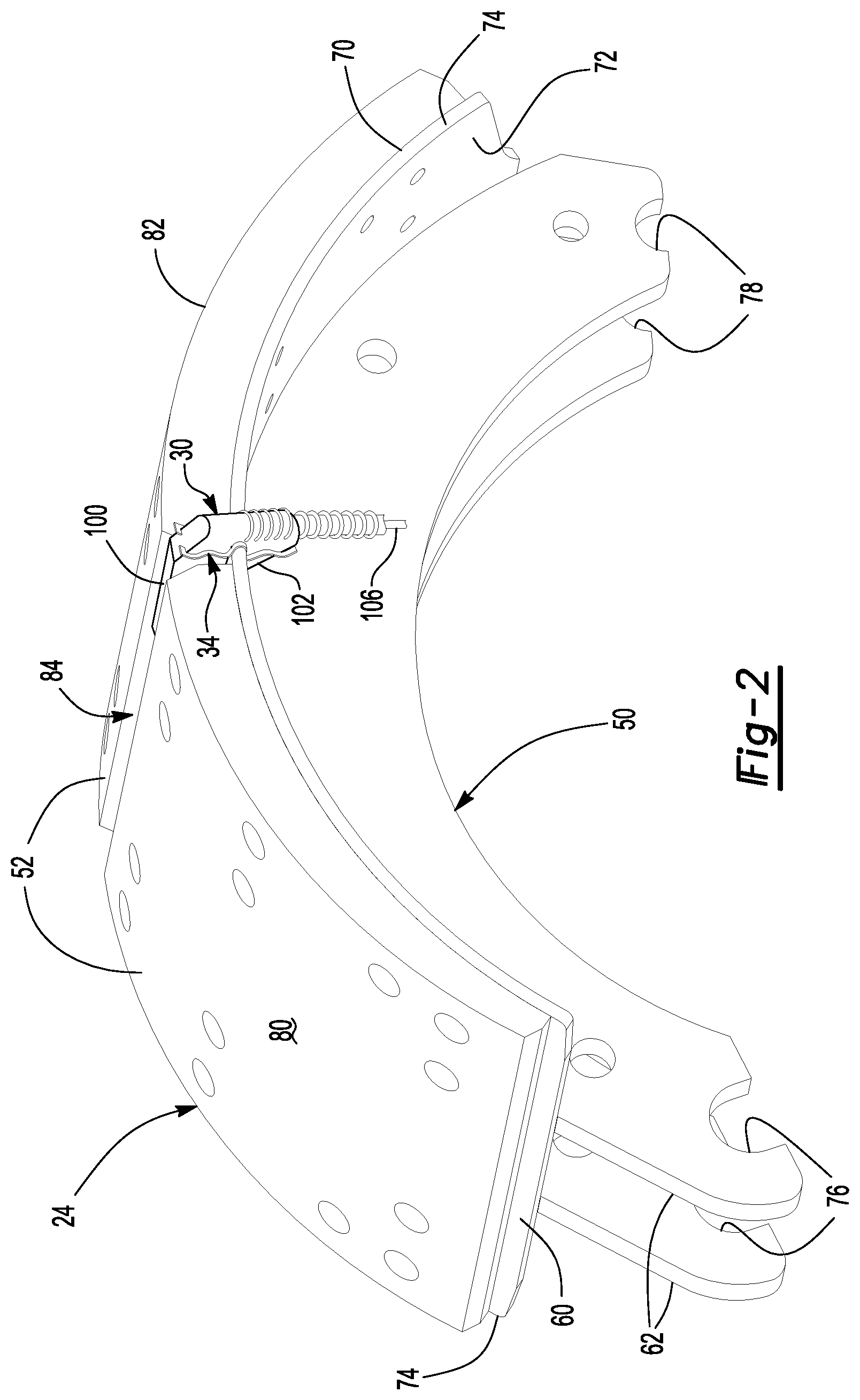 Patent US12480554 Figure 2 – Brake assembly having a sensor unit
