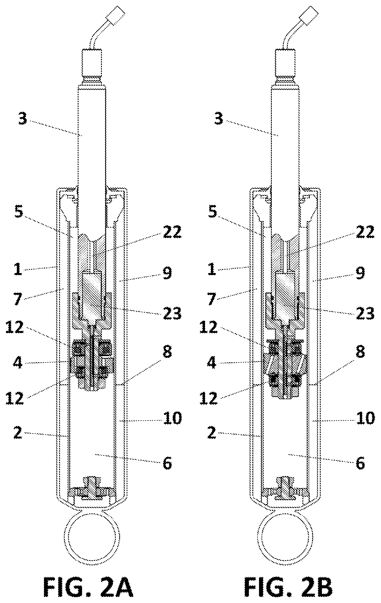 Patent US12480560 Figure 2 – Shock absorber with multiple damping laws
