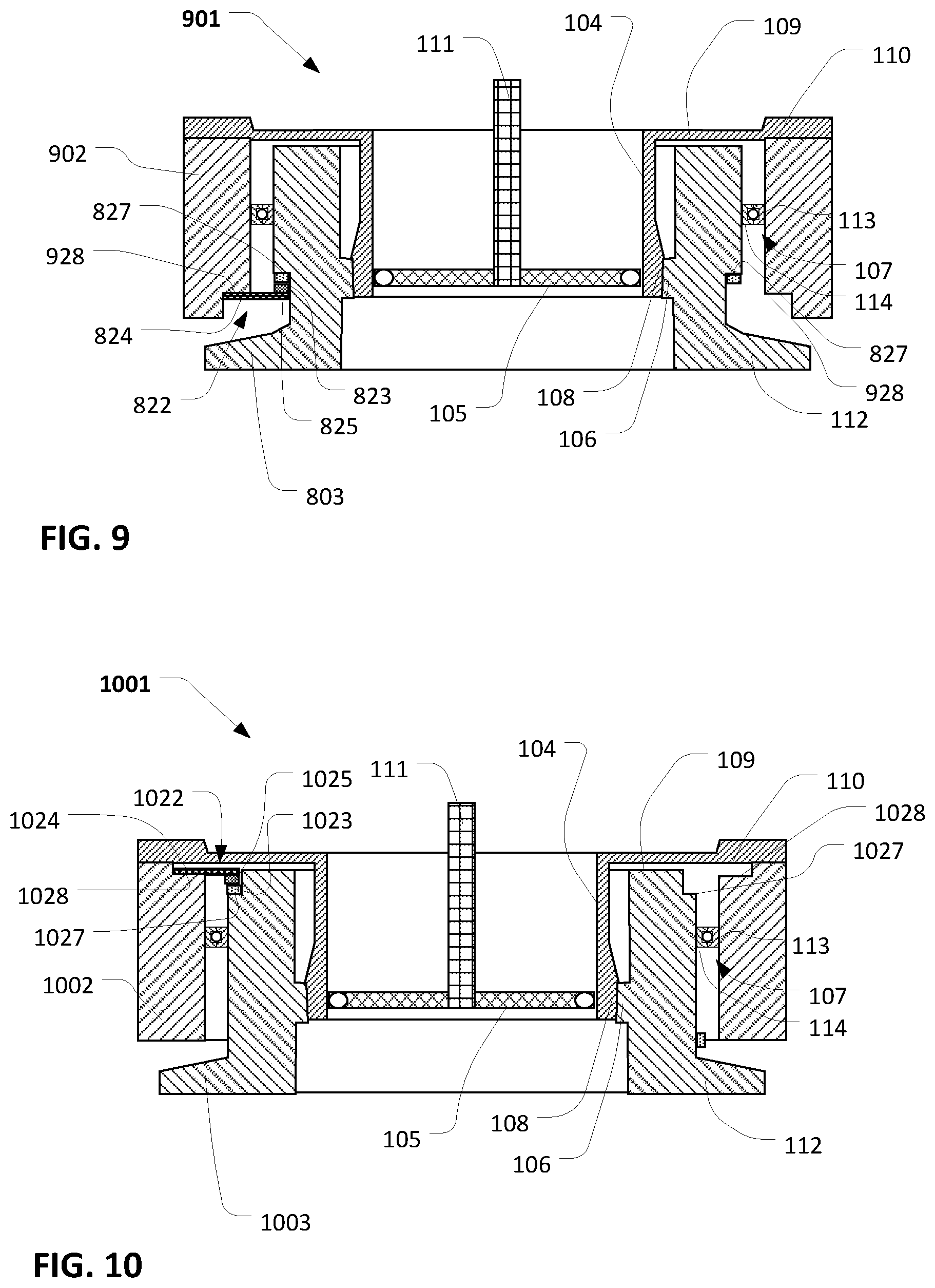 Patent US12480568 Figure 5 – Strain wave gear with output flange and integrated encoder