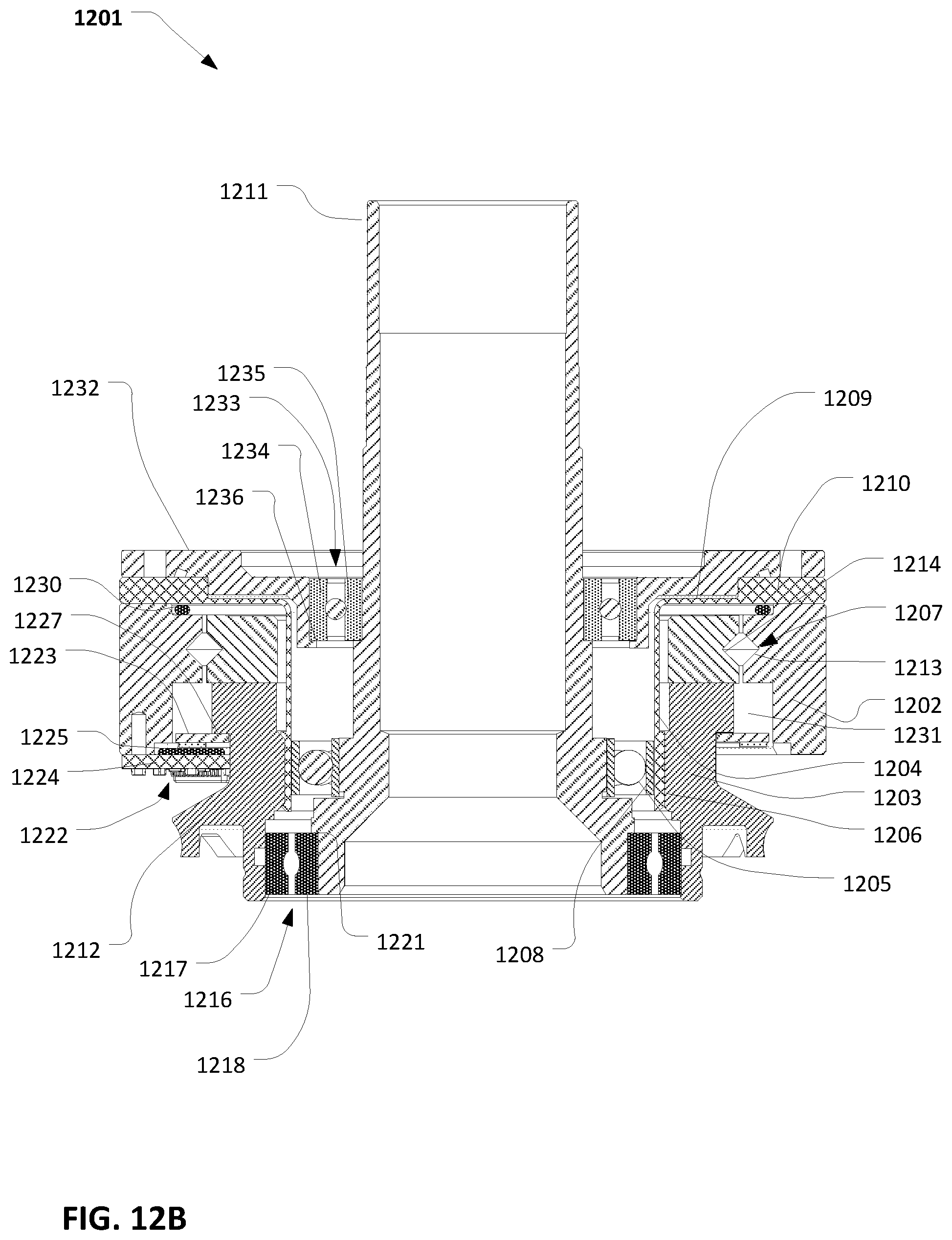Patent US12480568 Figure 8 – Strain wave gear with output flange and integrated encoder