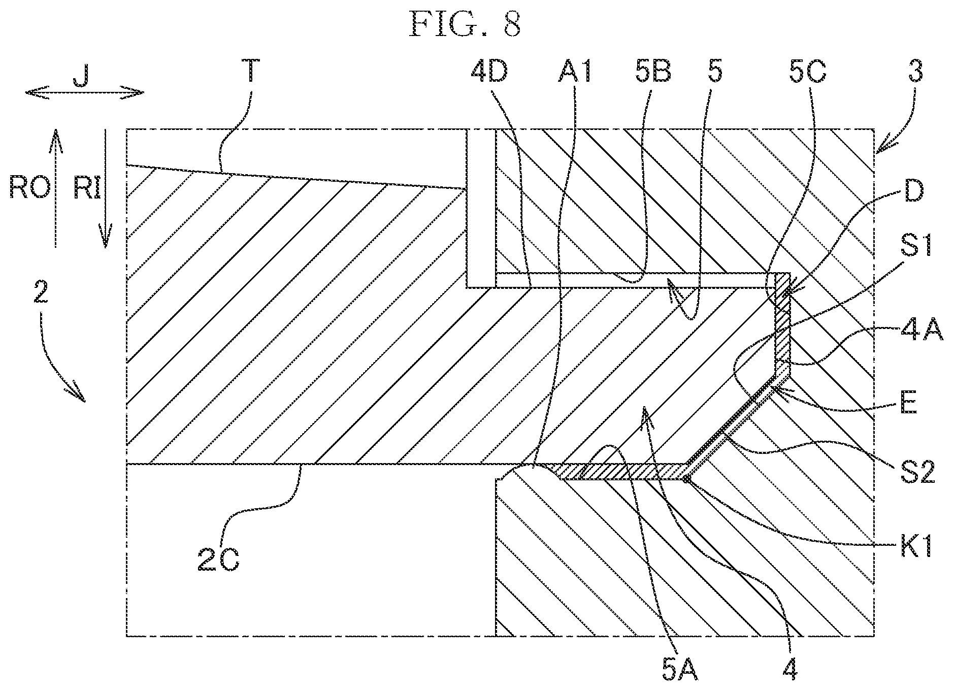 Patent US12480569 Figure 8 – Pulley with two flanges, and method of producing pulley with two flanges