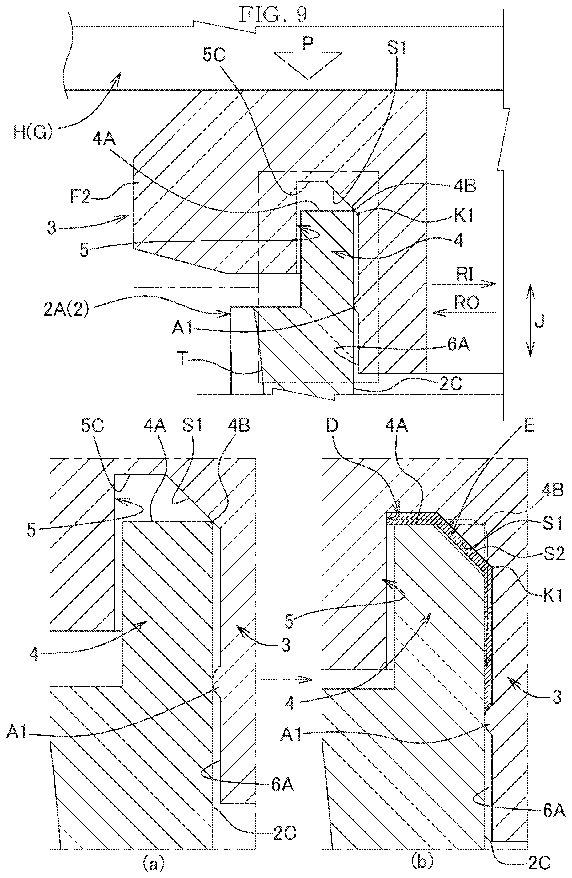 Patent US12480569 Figure 9 – Pulley with two flanges, and method of producing pulley with two flanges