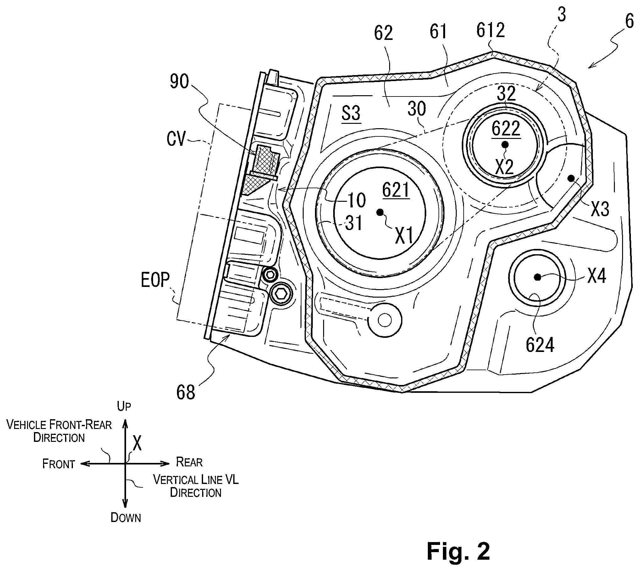 Patent US12480573 Figure 2 – Power transmission device