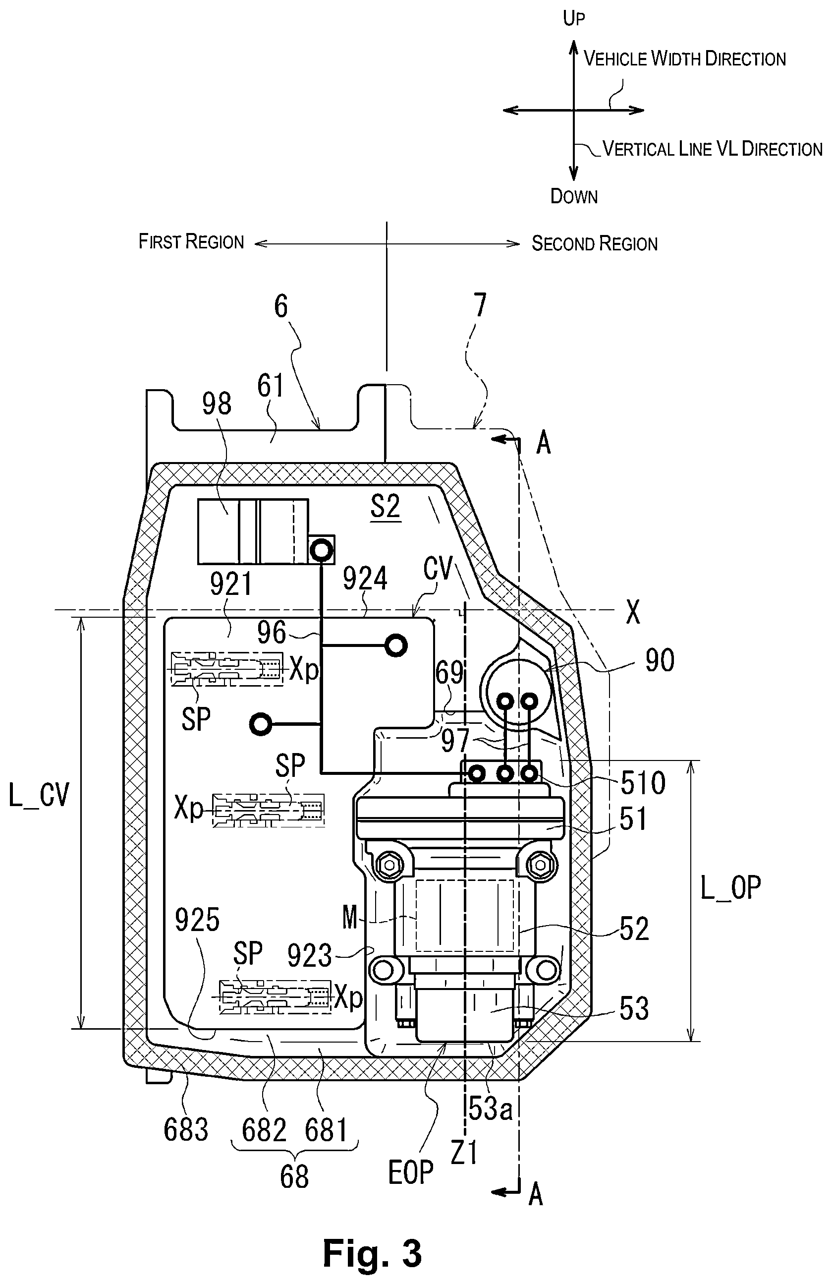 Patent US12480573 Figure 3 – Power transmission device