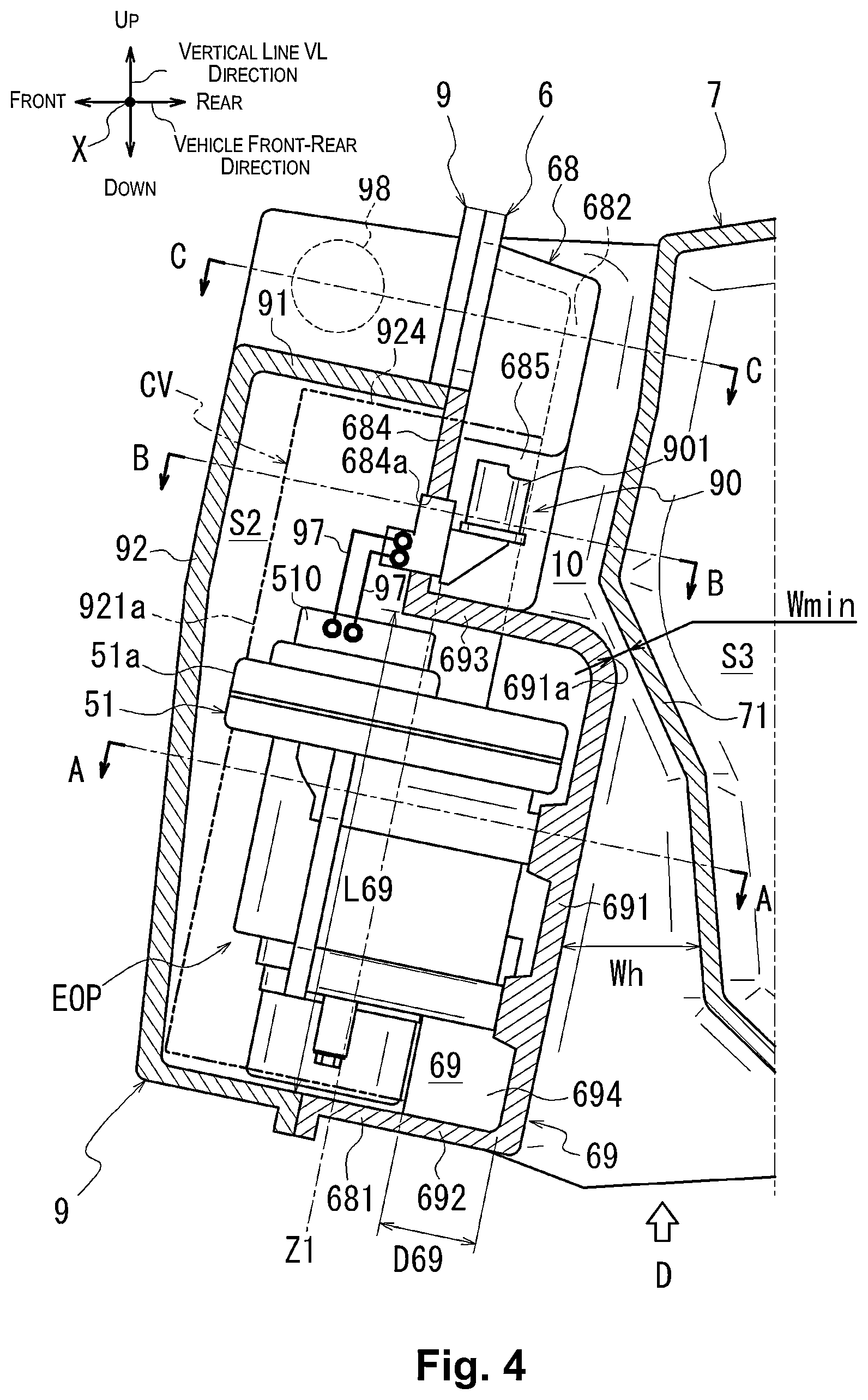 Patent US12480573 Figure 4 – Power transmission device