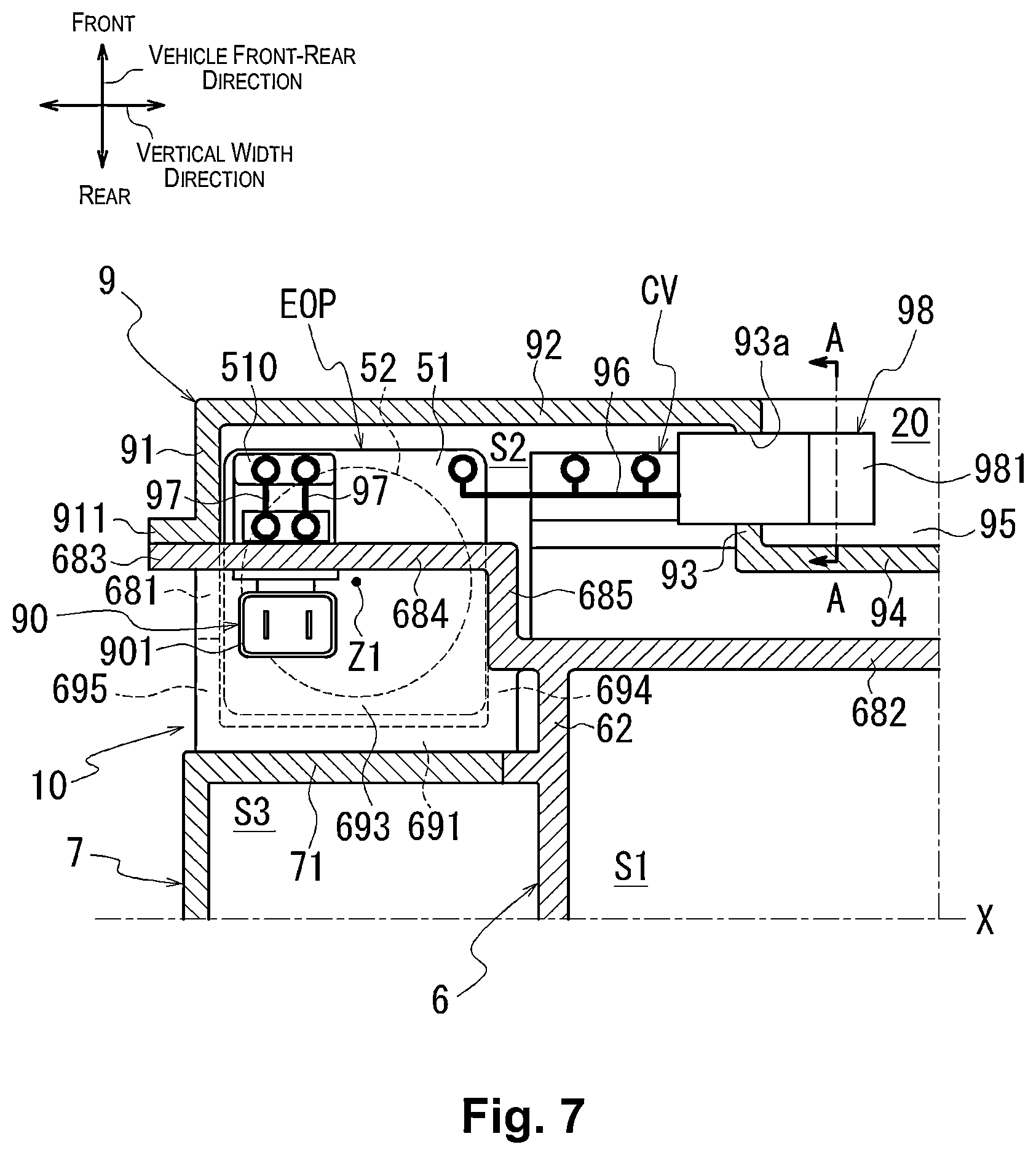 Patent US12480573 Figure 7 – Power transmission device