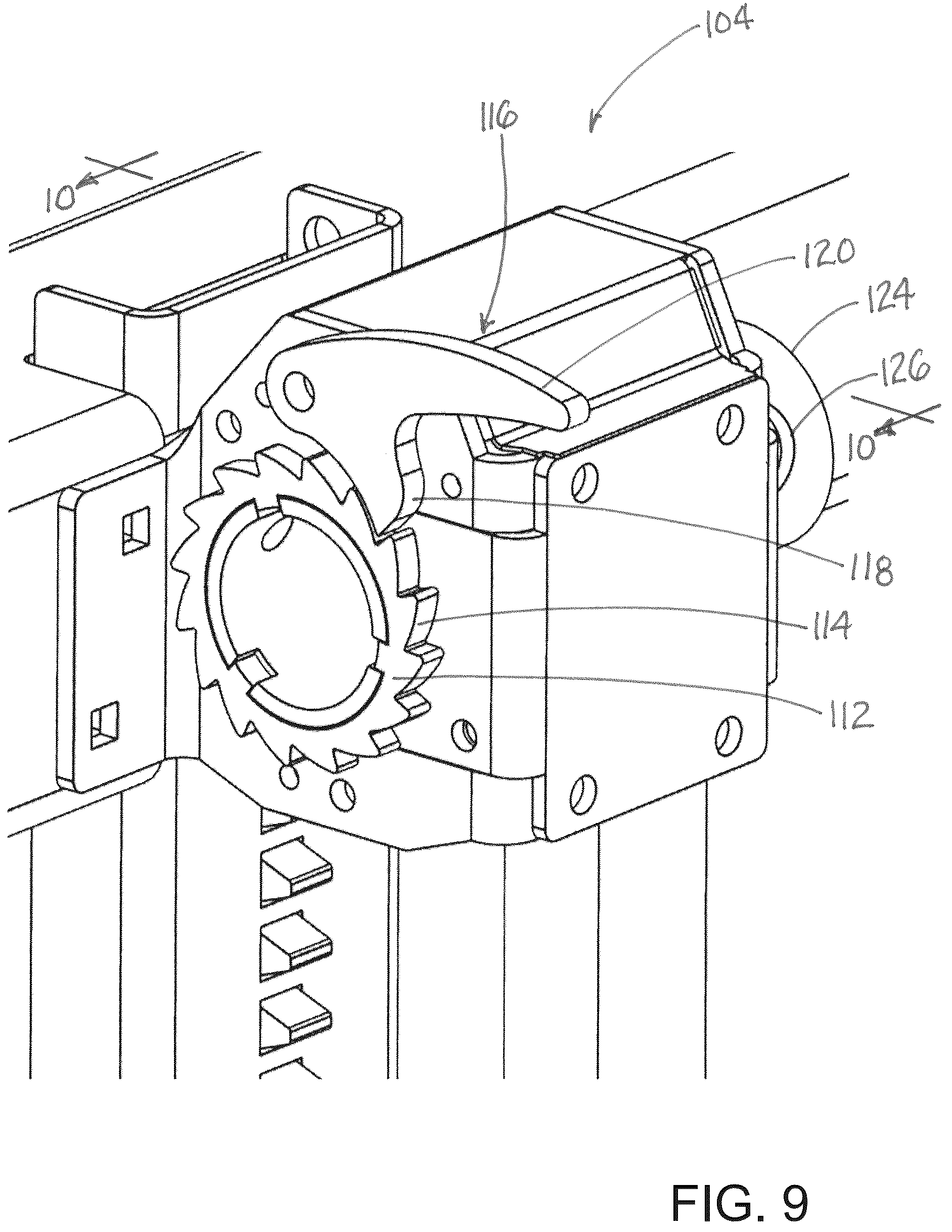 Patent US12480583 Figure 9 – System for selectively closing a fluid channel