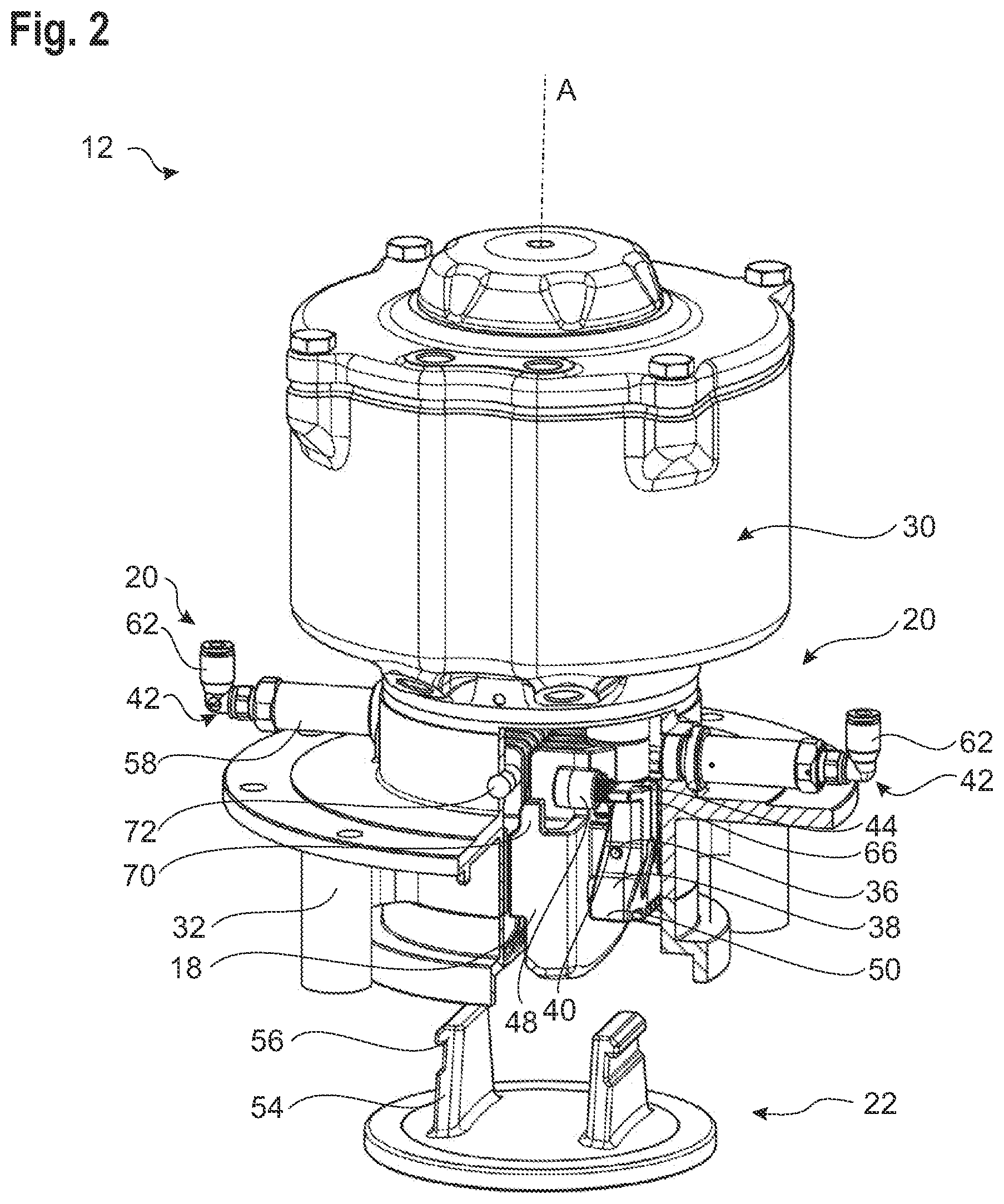 Patent US12480585 Figure 2 – Drive assembly for a diaphragm valve and diaphragm valve