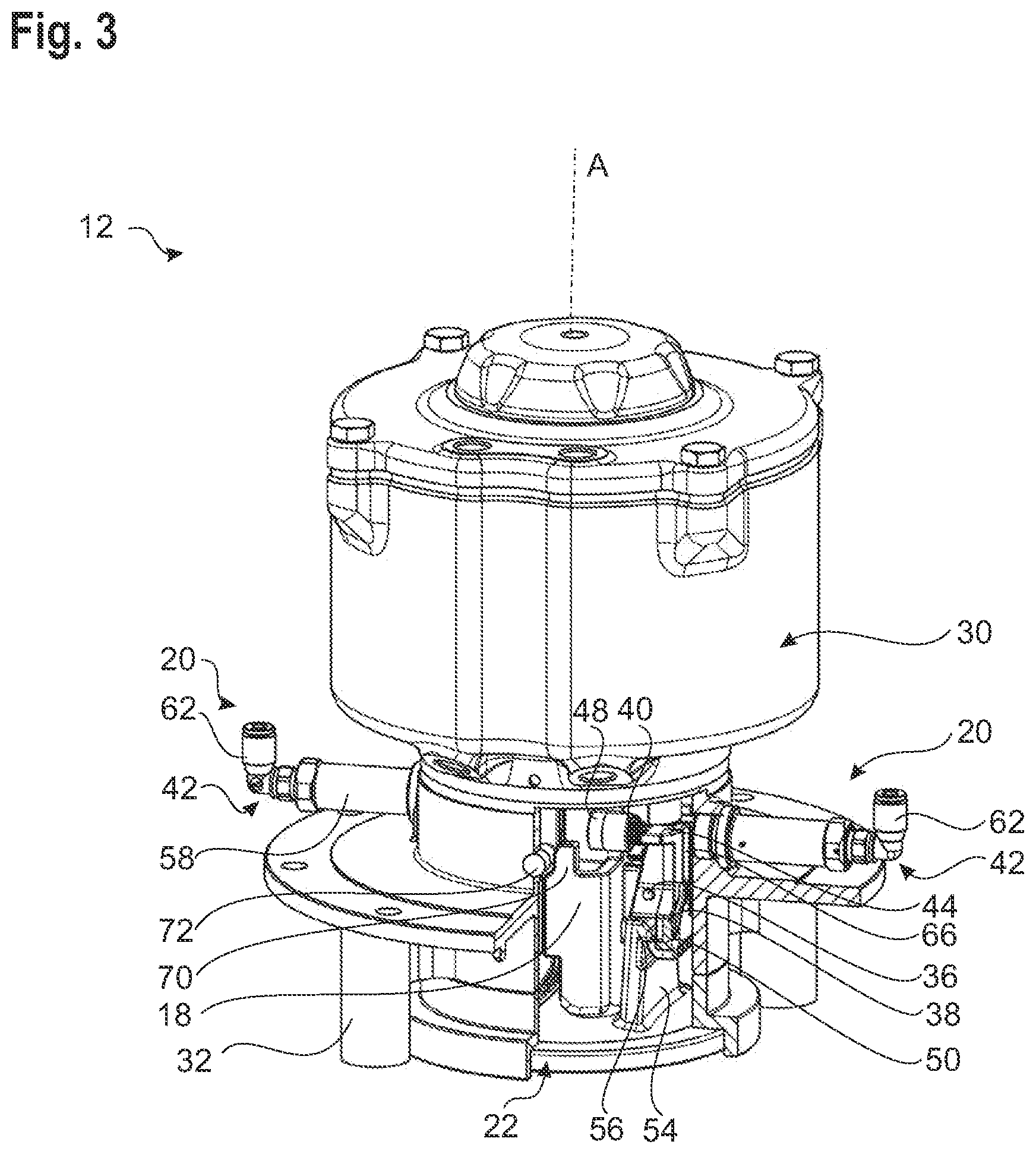Patent US12480585 Figure 3 – Drive assembly for a diaphragm valve and diaphragm valve