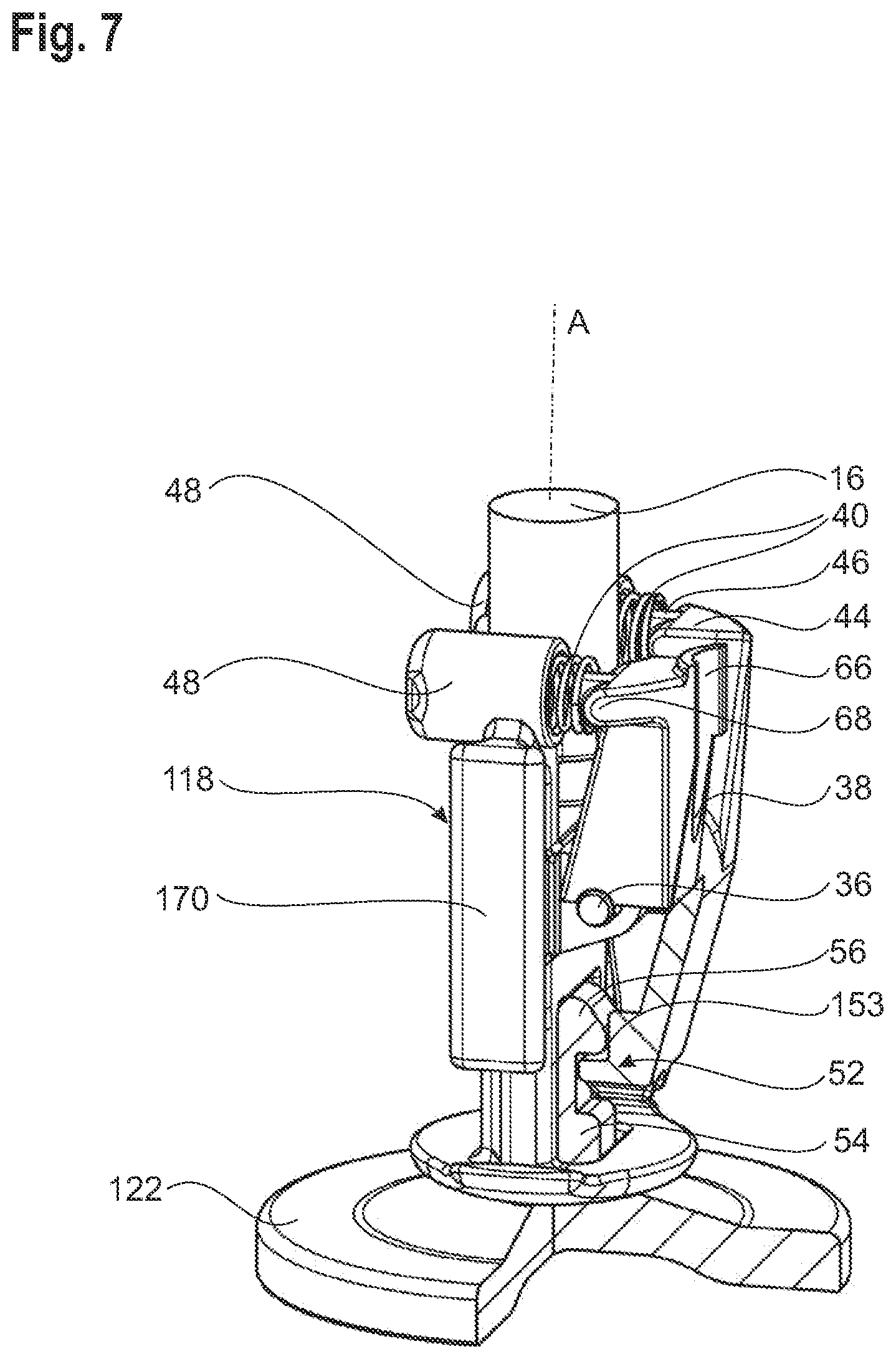 Patent US12480585 Figure 7 – Drive assembly for a diaphragm valve and diaphragm valve