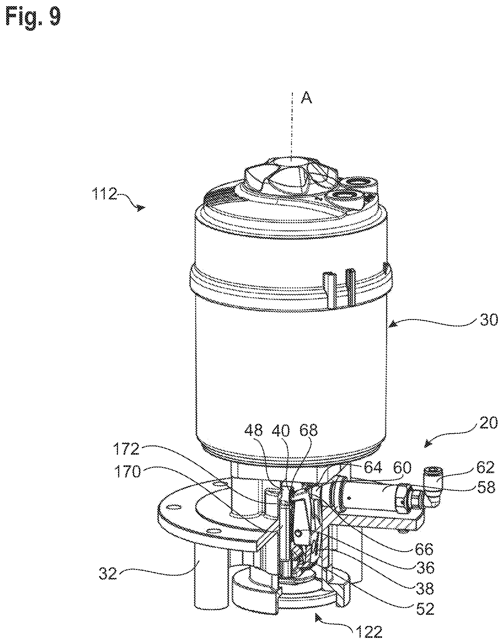Patent US12480585 Figure 9 – Drive assembly for a diaphragm valve and diaphragm valve