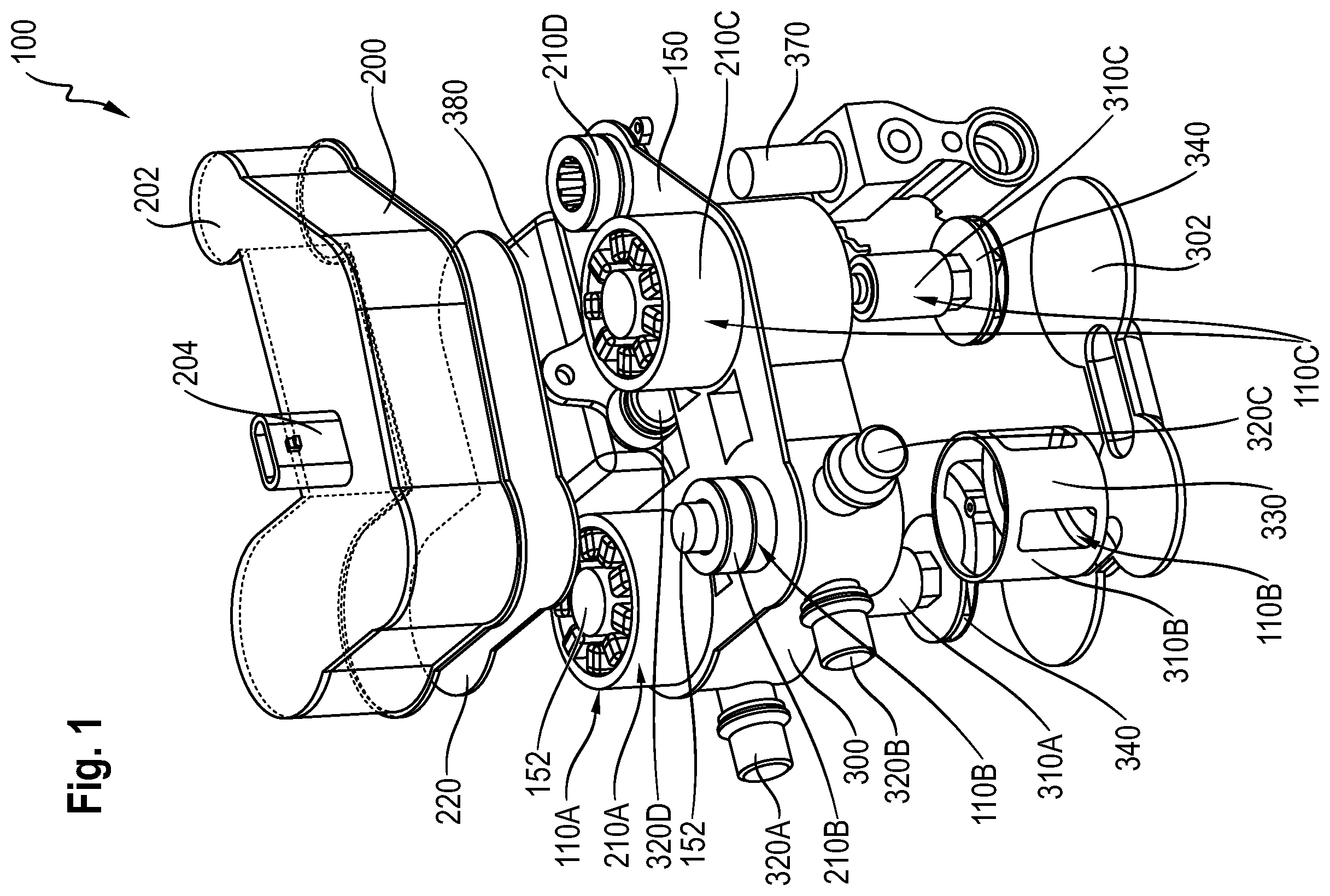 Patent US12480586 Figure 1 – Apparatus for handling fluid within an at least partially electrically driven vehicle