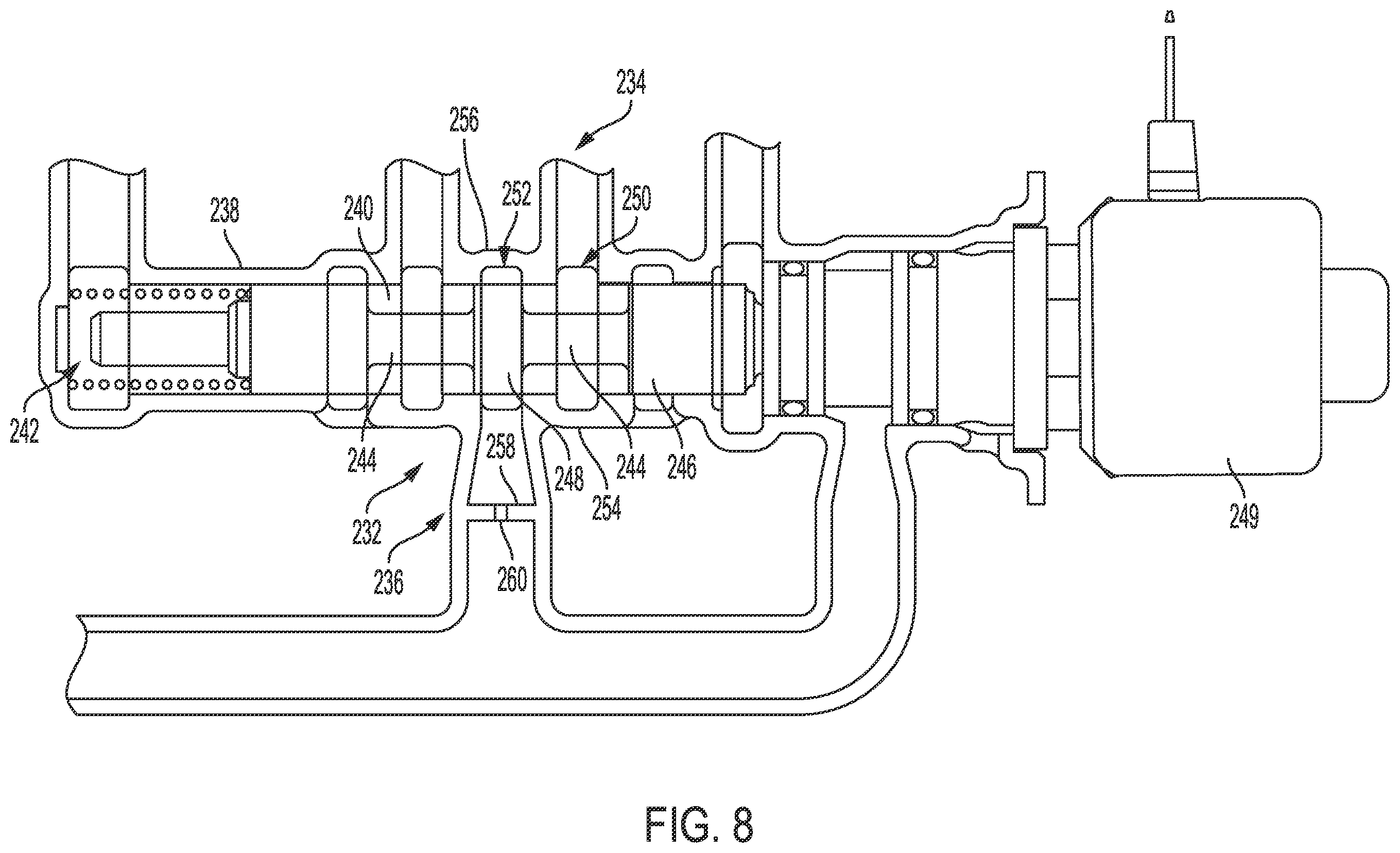 Patent US12480587 Figure 6 – Hydraulic control unit valve porting, routing, checkball, and orifice integration with additive manufacturing