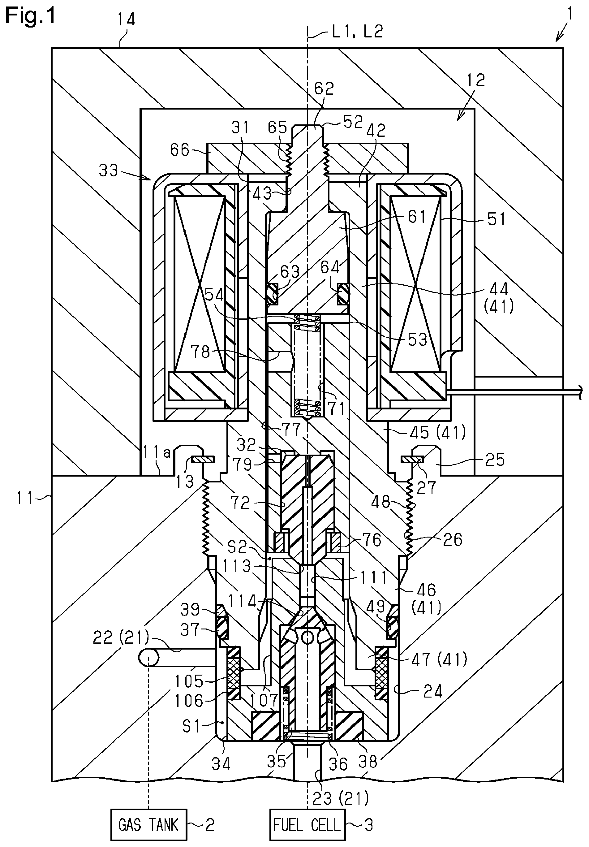 Patent US12480588 Figure 1 – Valve assembly