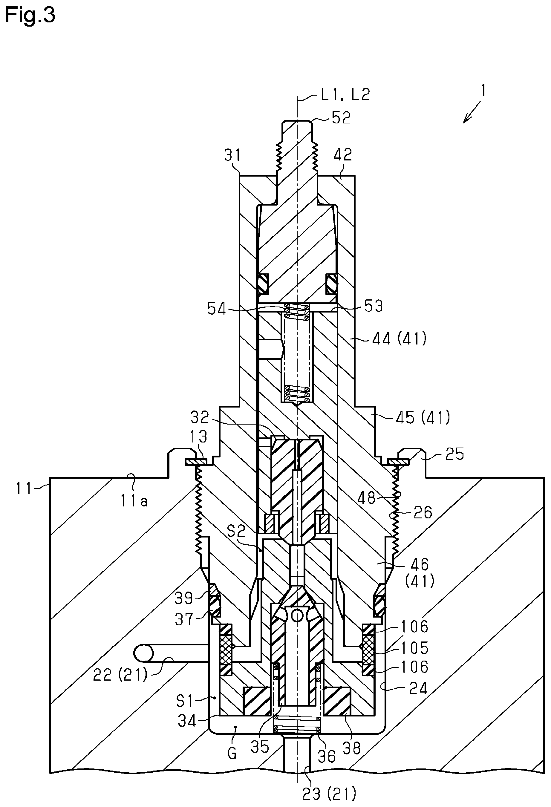 Patent US12480588 Figure 3 – Valve assembly