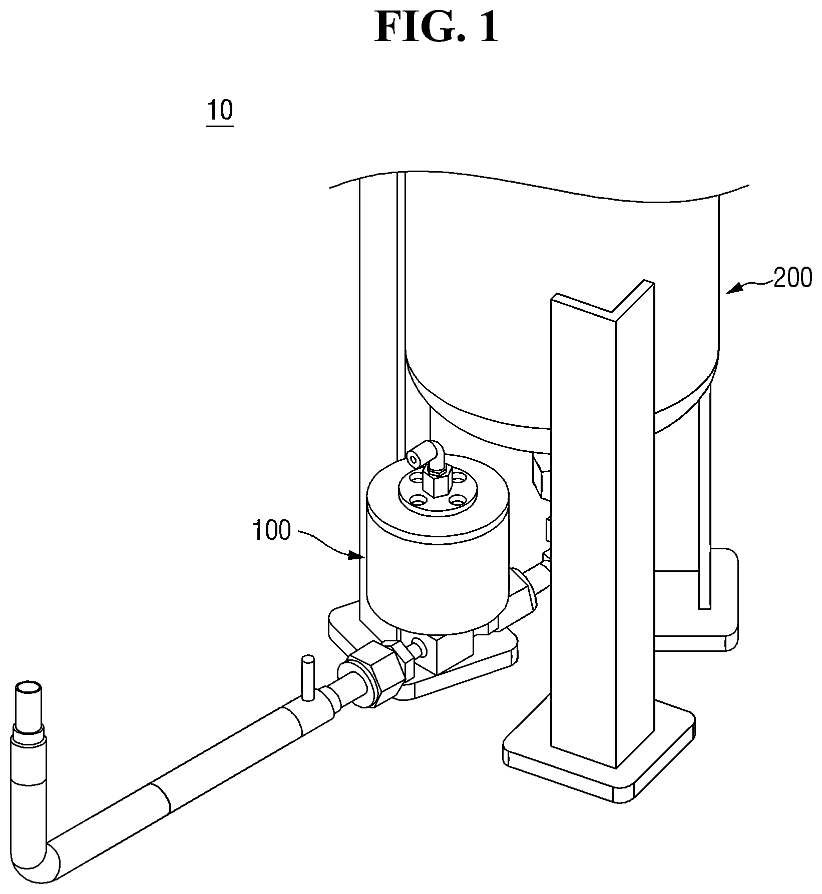Patent US12480595 Figure 1 – Anti freeze valve apparatus and semiconductor processing device including the same and manufacturing method thereof