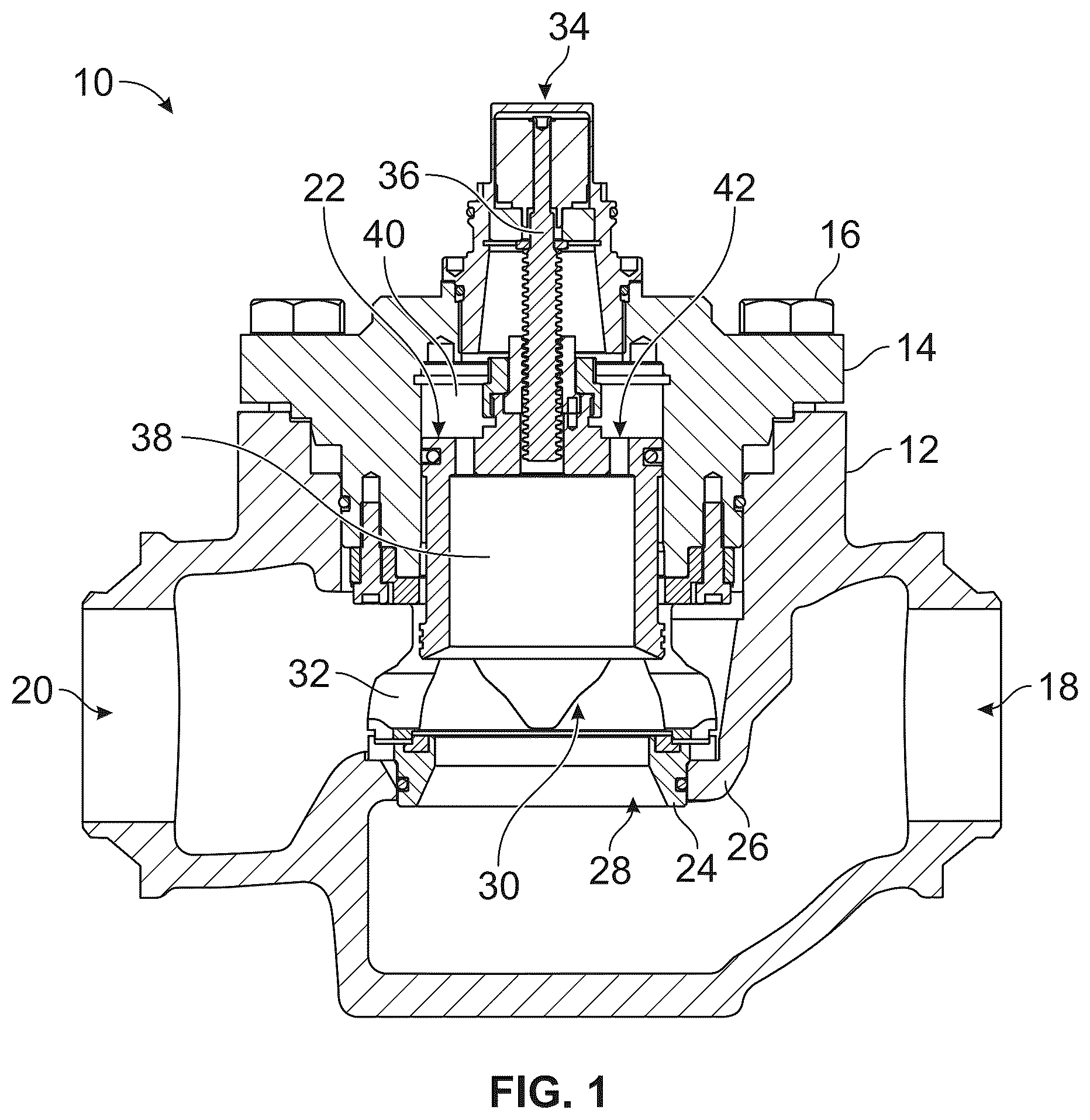 Patent US12480600 Figure 1 – Refrigerant control valve with an enhanced flow modulating plug configuration