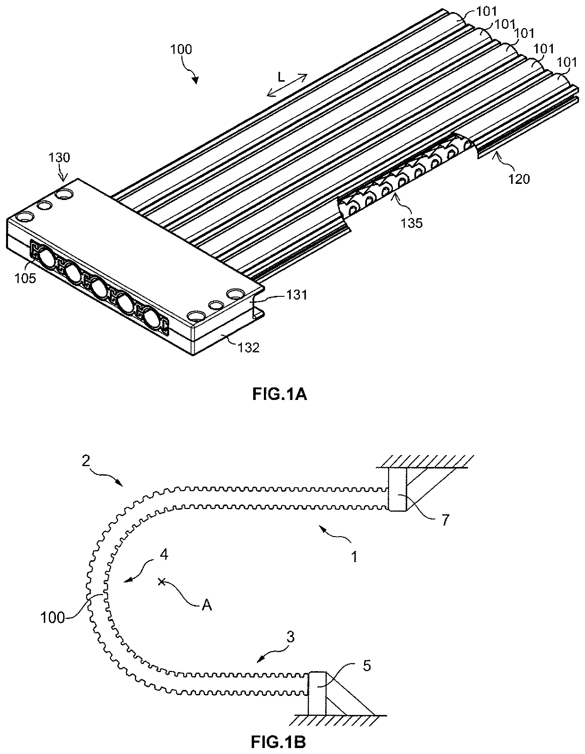 Patent US12480601 Figure 1 – Compact line guide for clean room applications and production method