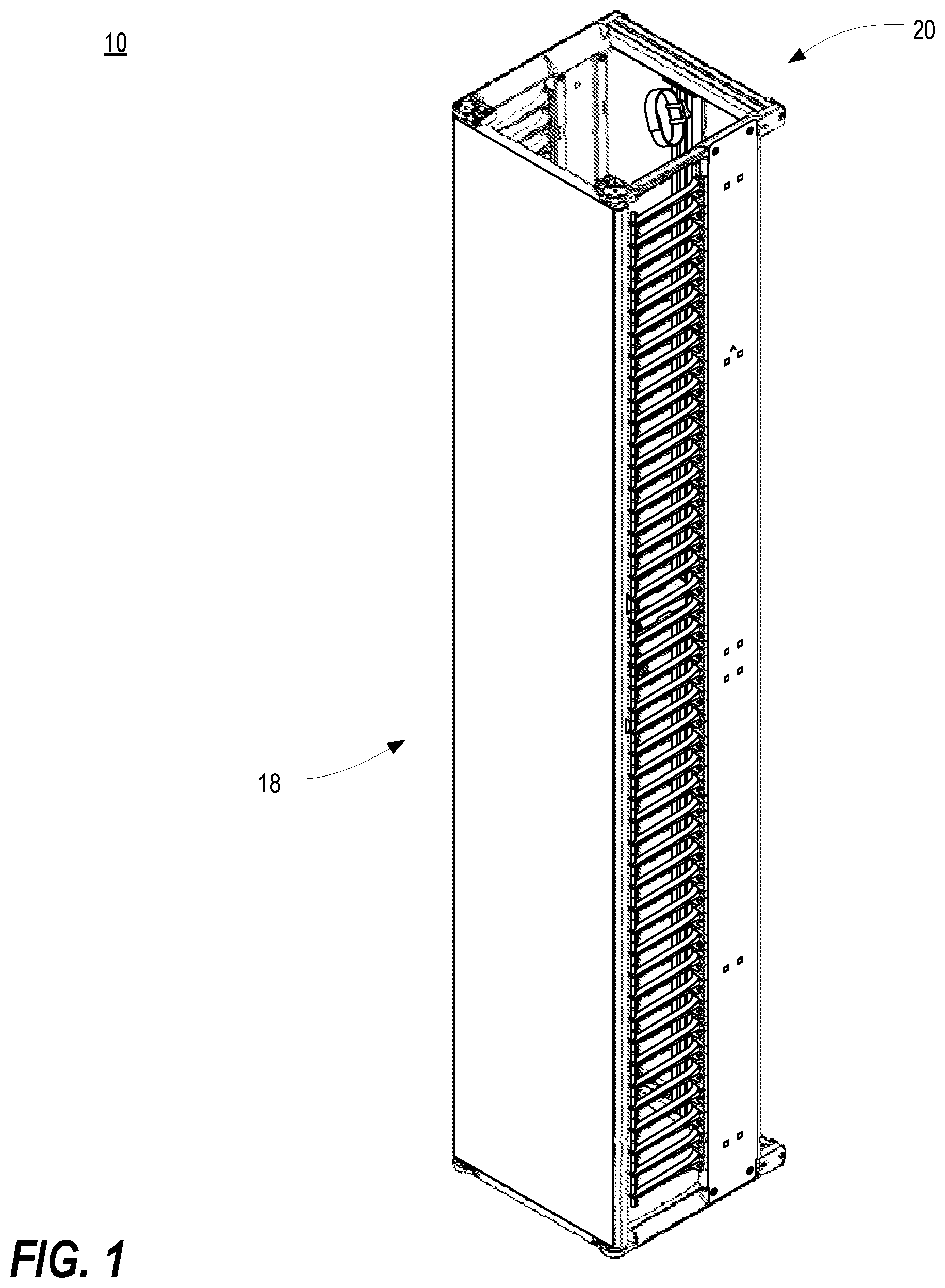 Patent US12480603 Figure 1 – Accessory positioning system for cable manager