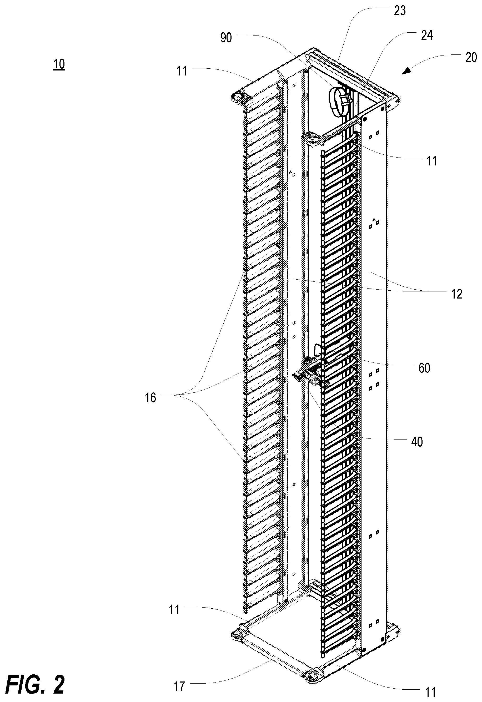 Patent US12480603 Figure 2 – Accessory positioning system for cable manager