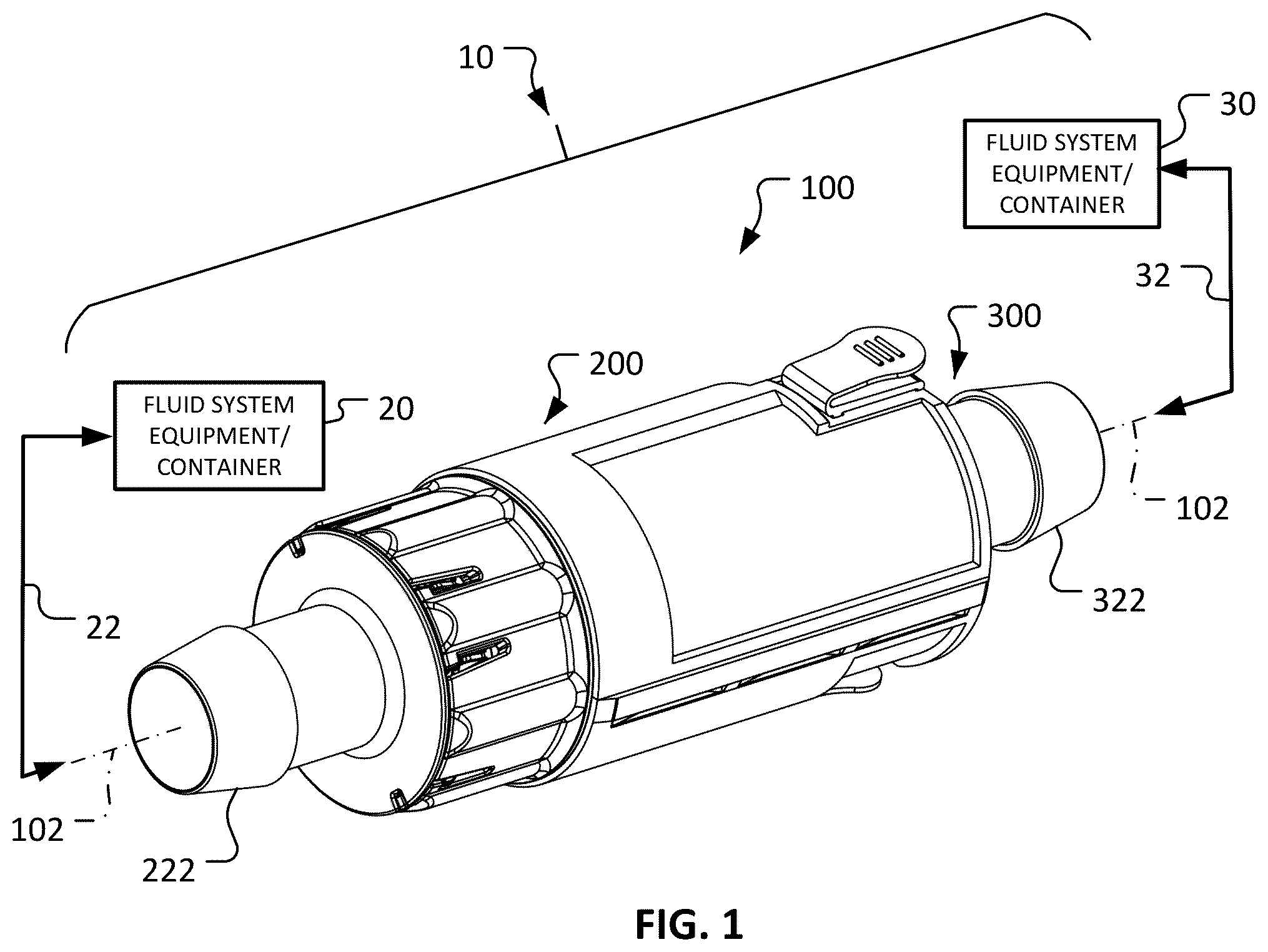 Patent US12480608 — Aseptic fluid couplings — Figure 1