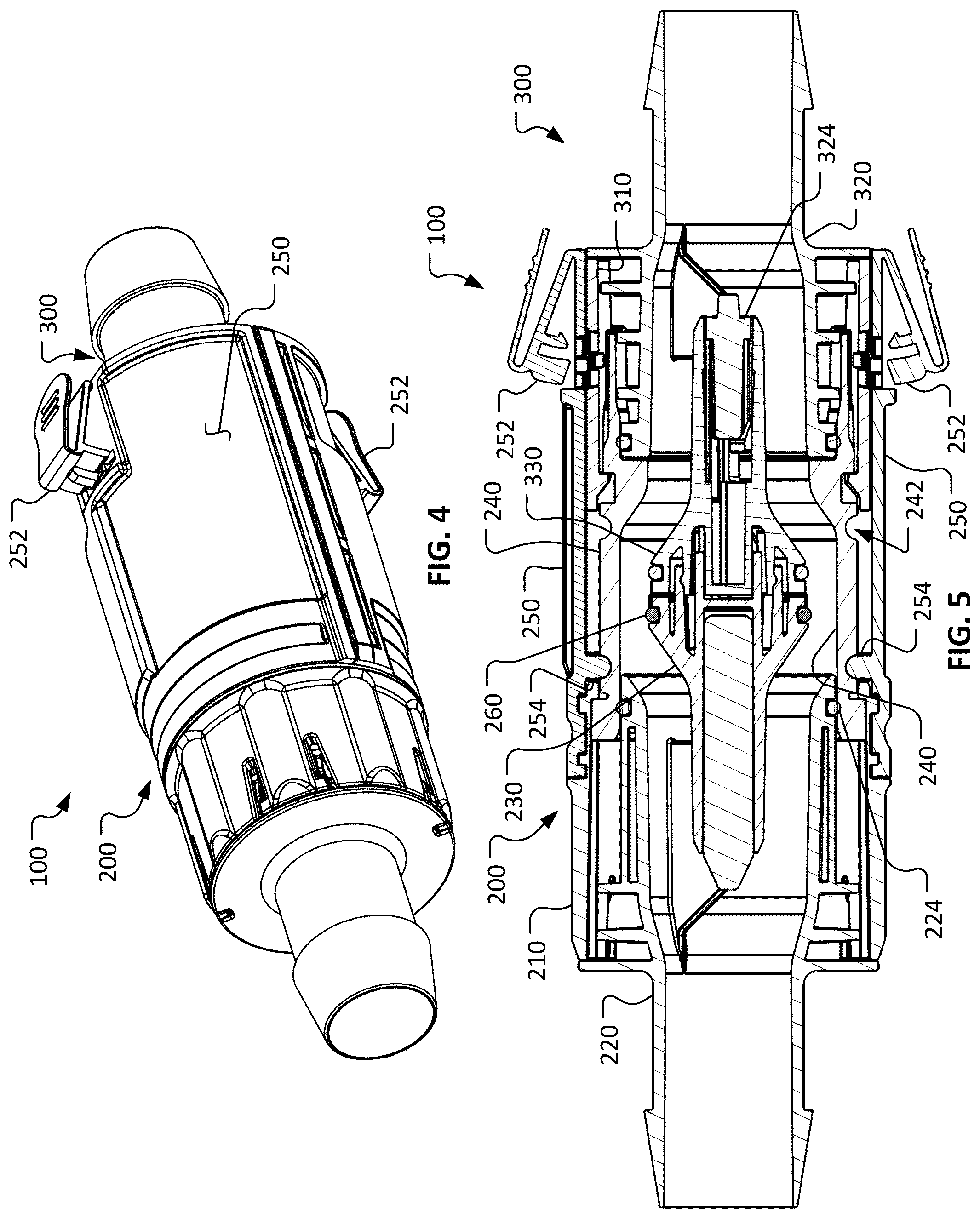 Patent US12480608 Figure 3 – Aseptic fluid couplings