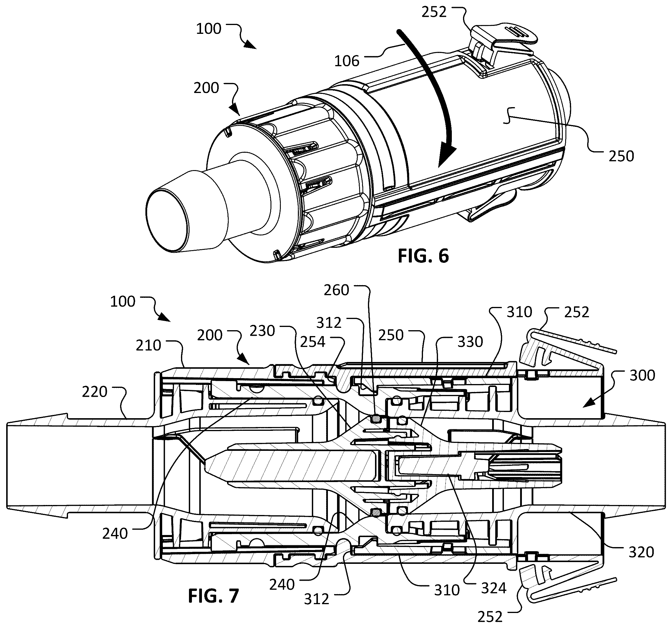 Patent US12480608 Figure 4 – Aseptic fluid couplings