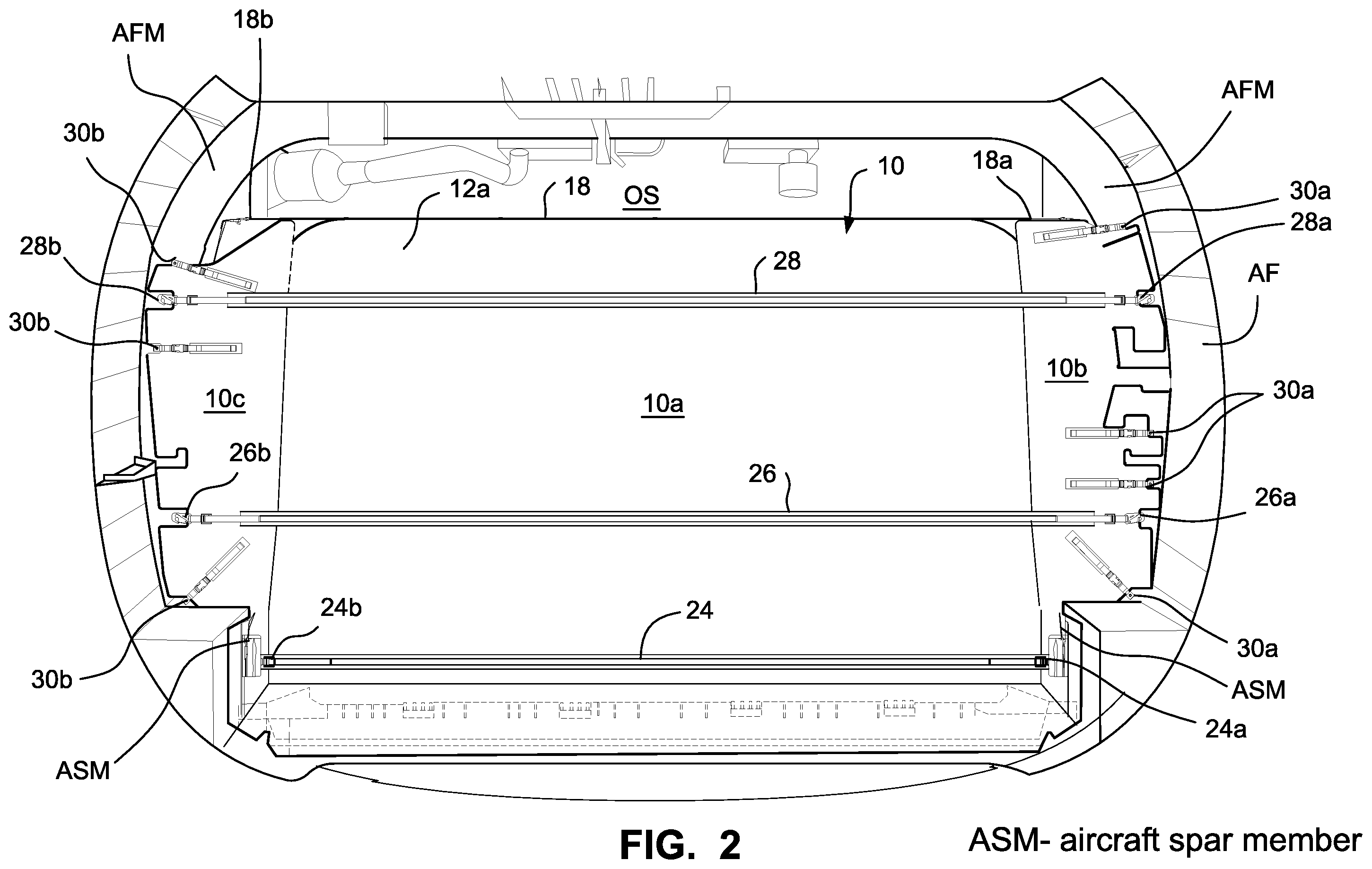 Patent US12480611 Figure 2 – Thermal barrier curtain systems especially useful for thermally isolating interior cabin zones of cargo transport aircraft