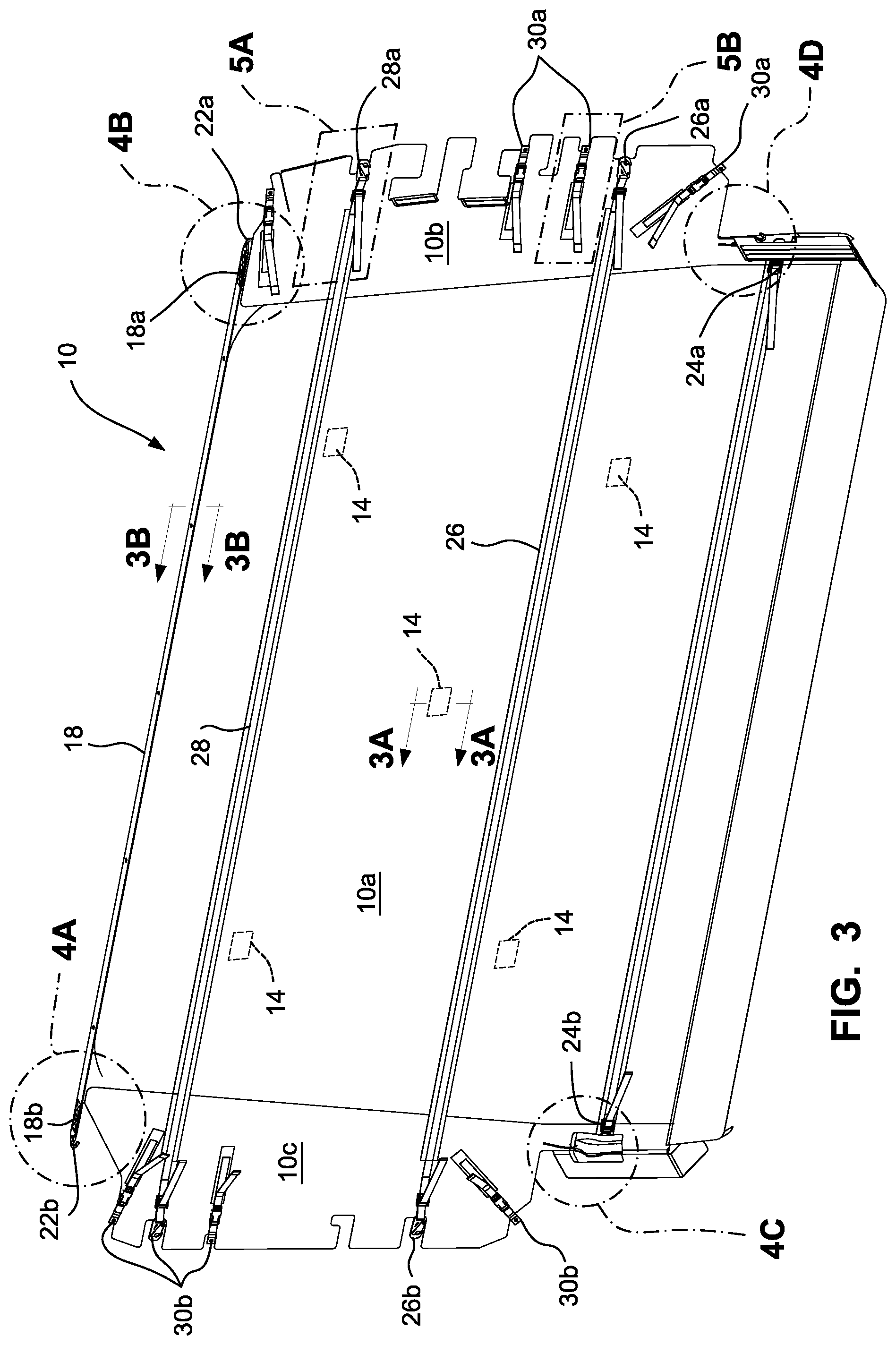 Patent US12480611 Figure 3 – Thermal barrier curtain systems especially useful for thermally isolating interior cabin zones of cargo transport aircraft