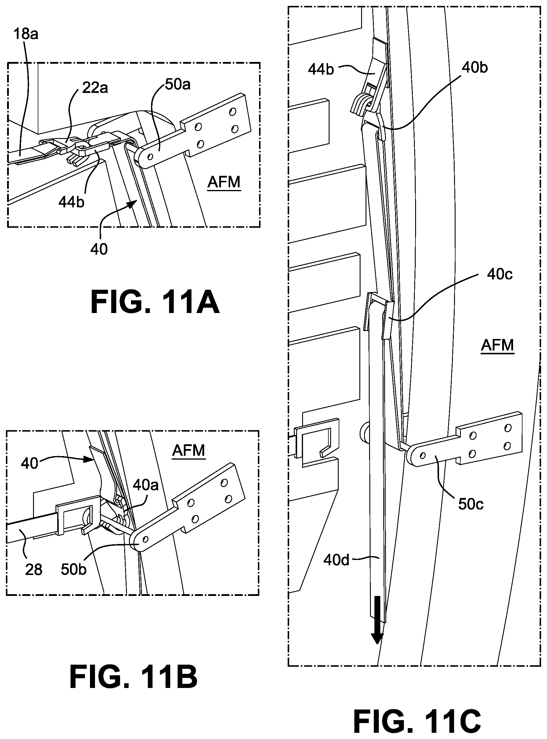 Patent US12480611 Figure 13 – Thermal barrier curtain systems especially useful for thermally isolating interior cabin zones of cargo transport aircraft