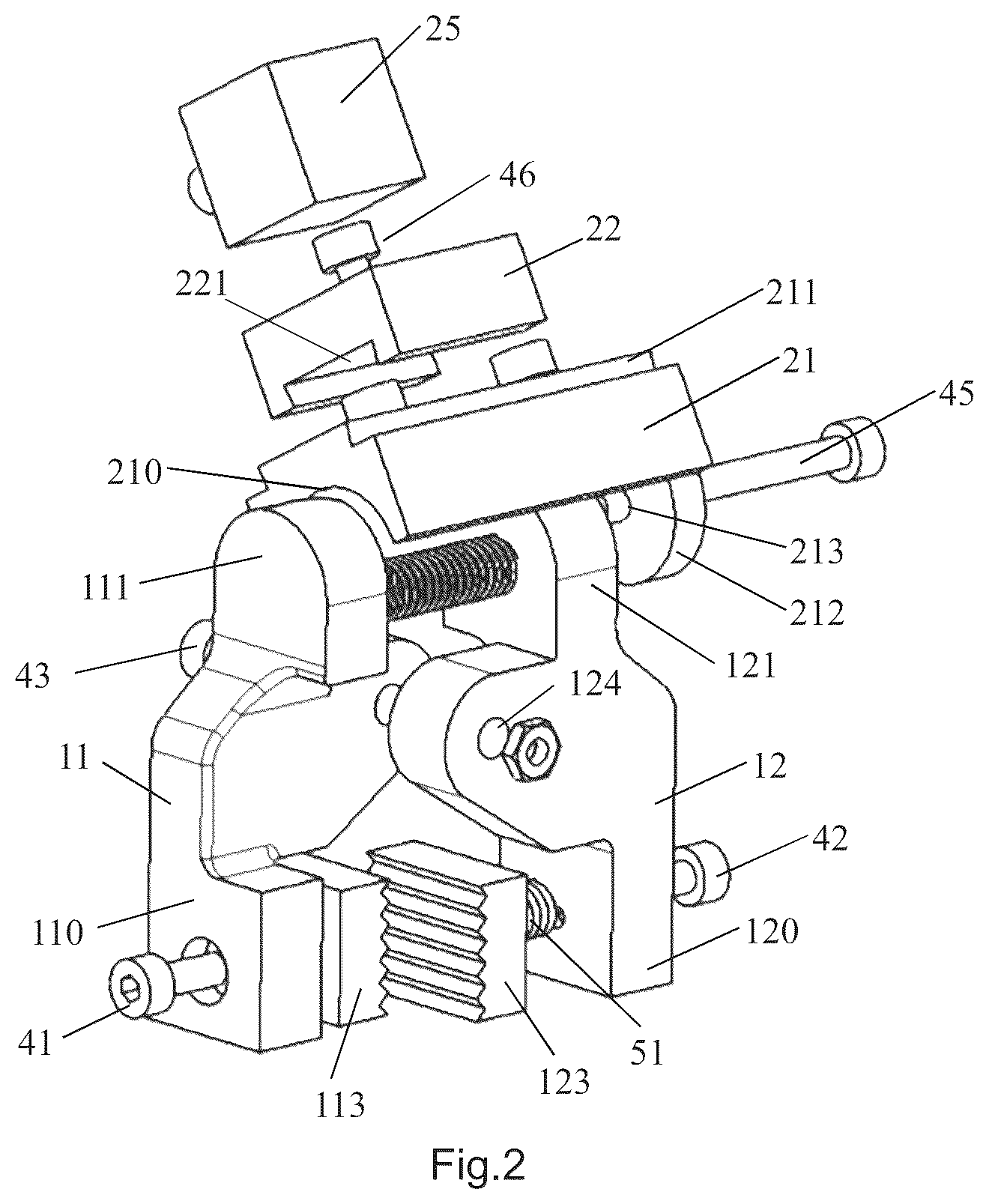 Patent US12480613 Figure 2 – Installation device for sensor