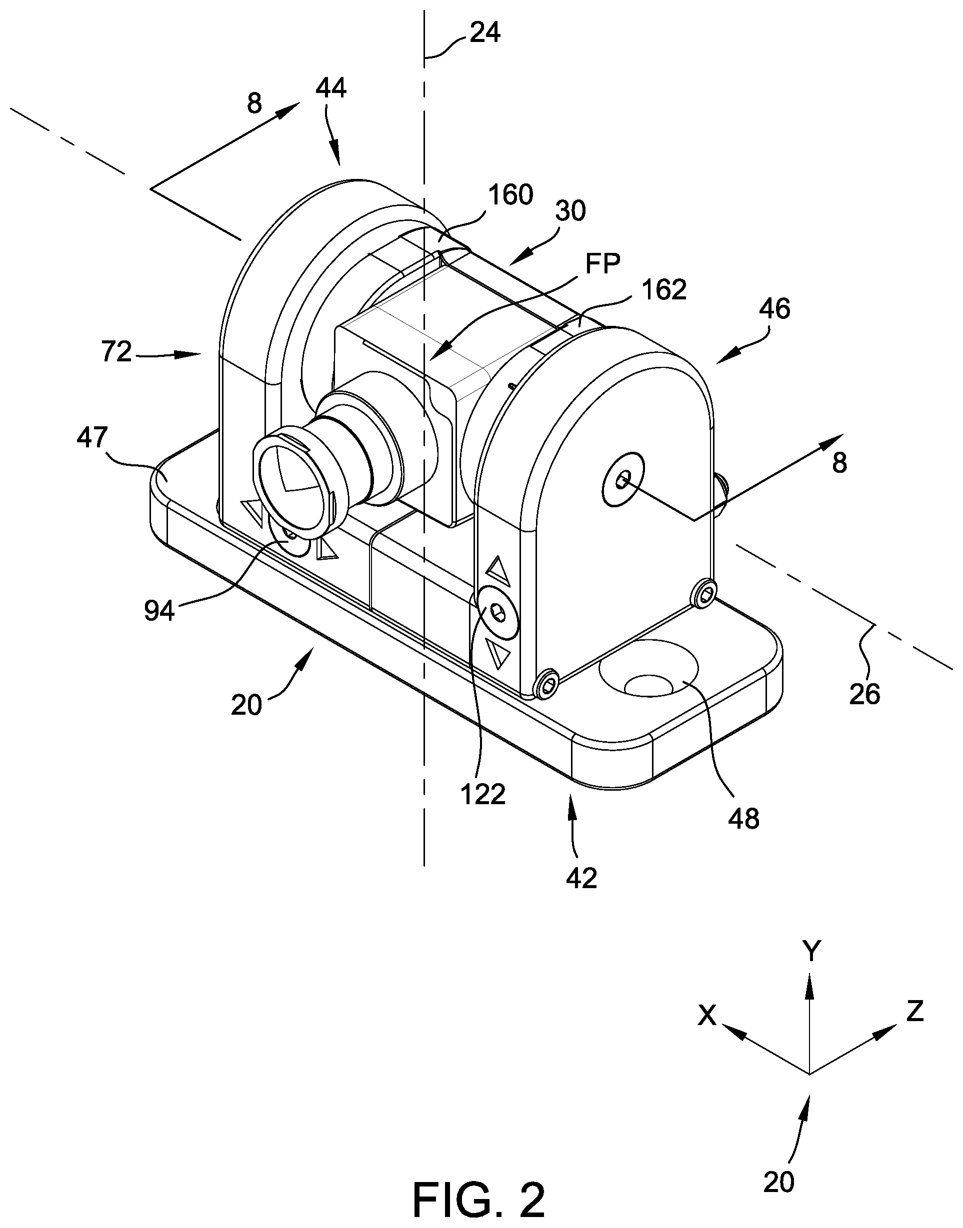 Patent US12480615 Figure 2 – Adjustable camera mount