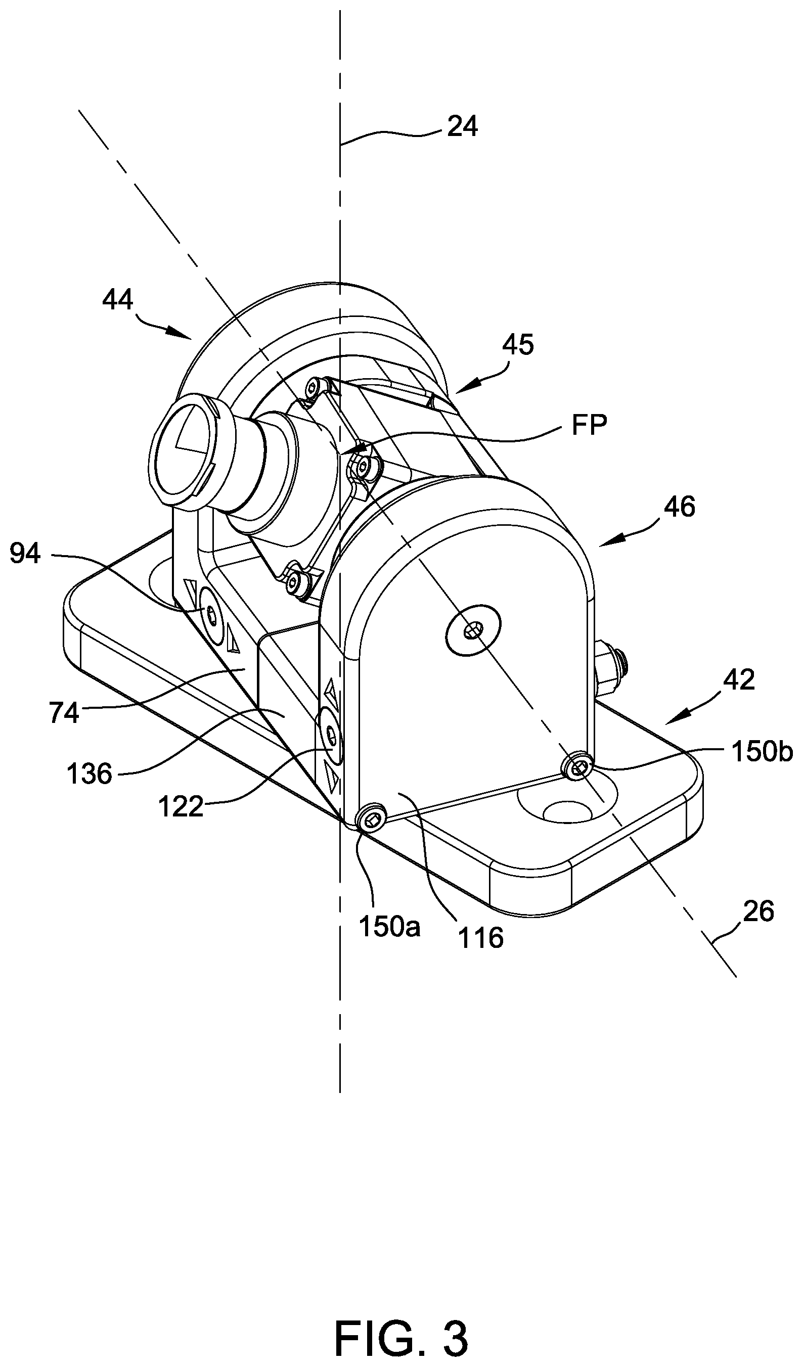 Patent US12480615 Figure 3 – Adjustable camera mount