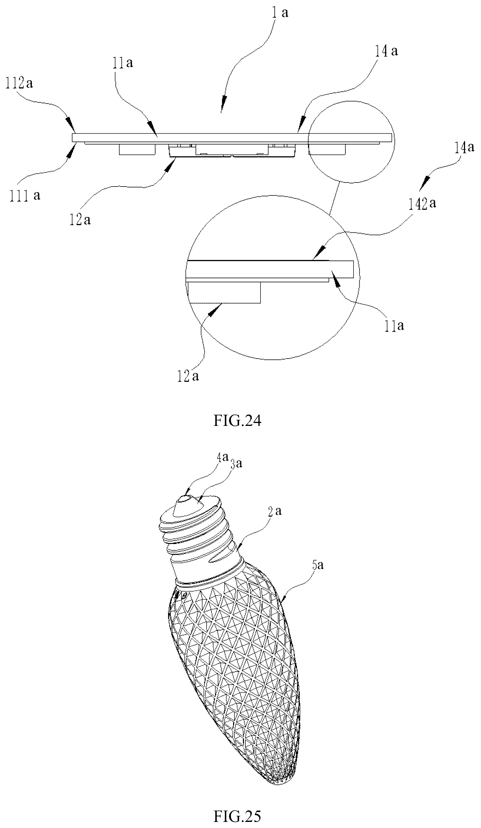 Patent US12480627 Figure 15 – Light board structure and bulb cap and light bulb using the same