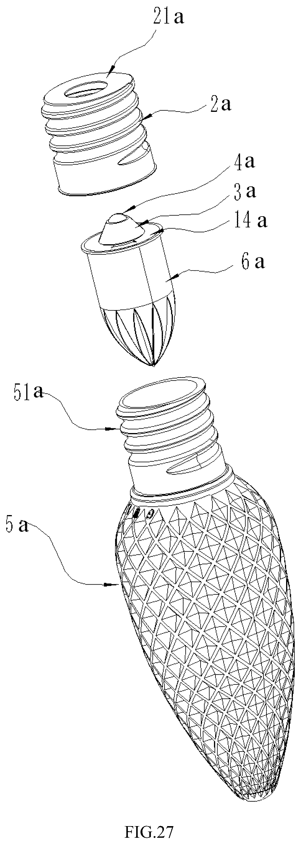 Patent US12480627 Figure 17 – Light board structure and bulb cap and light bulb using the same