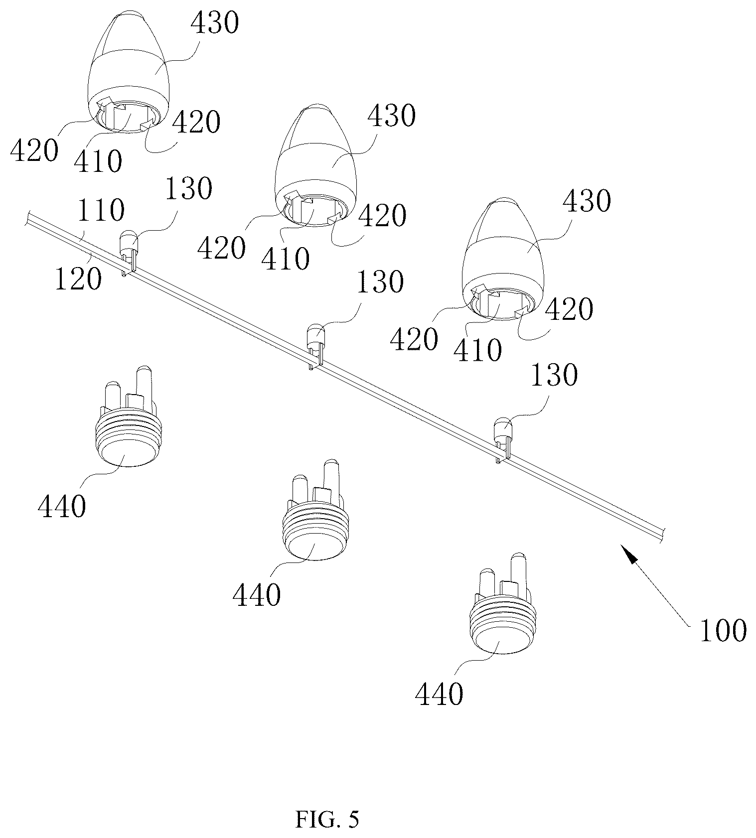 Patent US12480628 Figure 5 – LED light string and light necklace