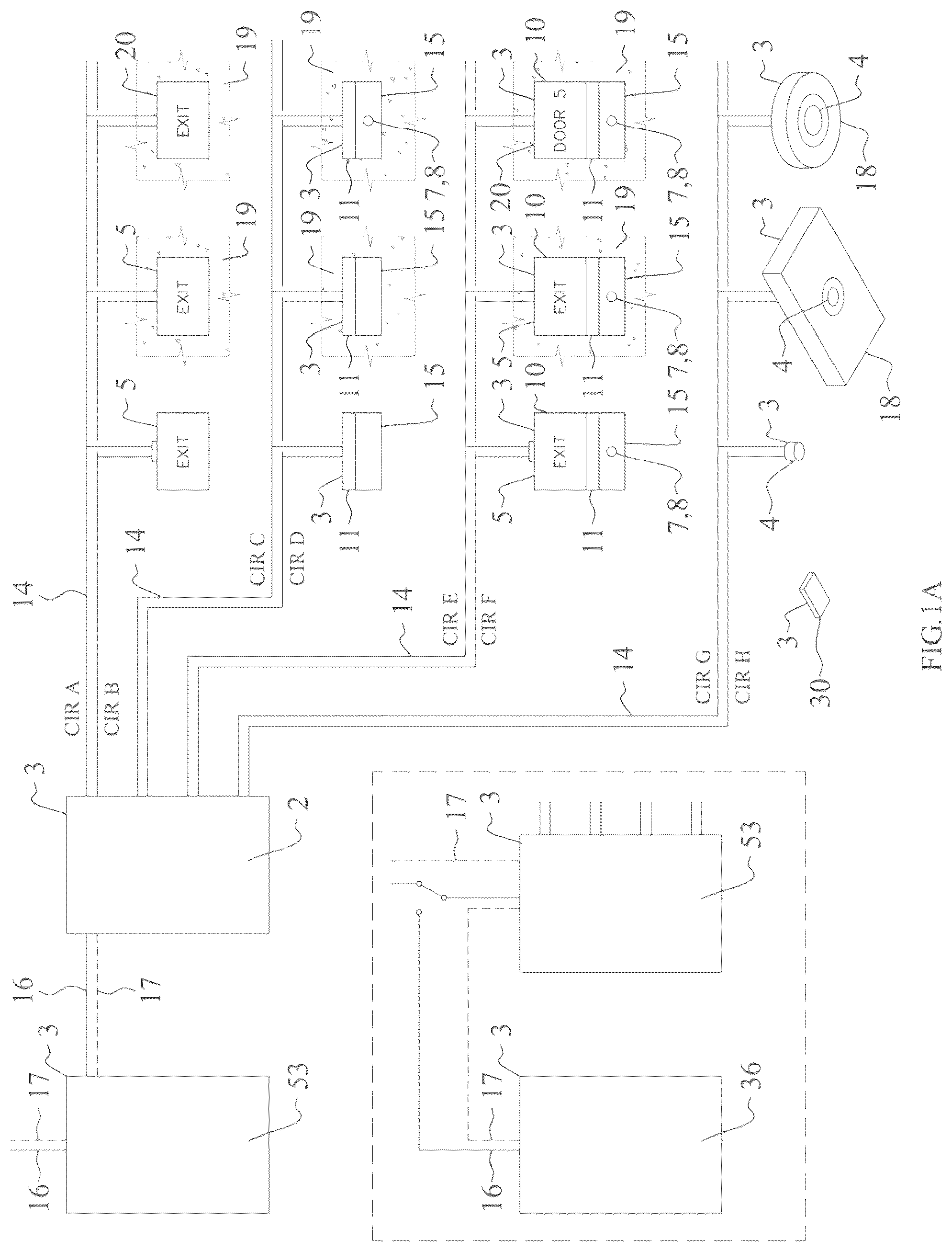 Patent US12480630 Figure 1 – Building egress lighting apparatus method and system with direction designator projection features